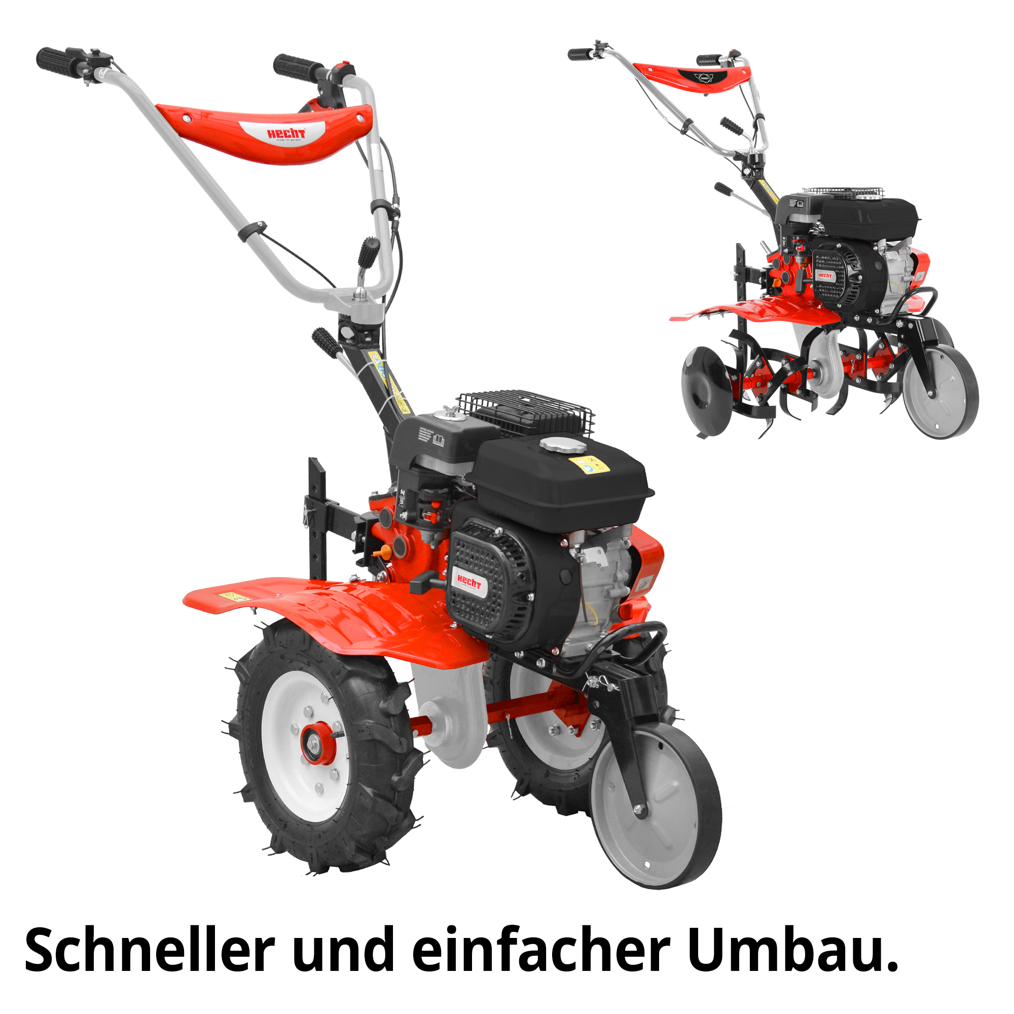 Radsatz für Gartenhacke Benzin einfacher schneller Umbau