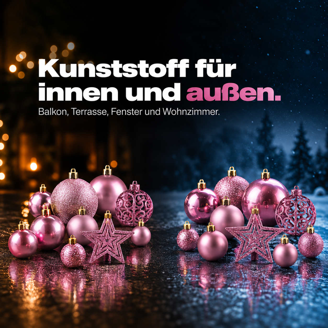 ONBEST Baumschmuck: Wetterfester Kunststoff für innen und außen (Dieses Bild wurde mit Hilfe von KI generiert.)