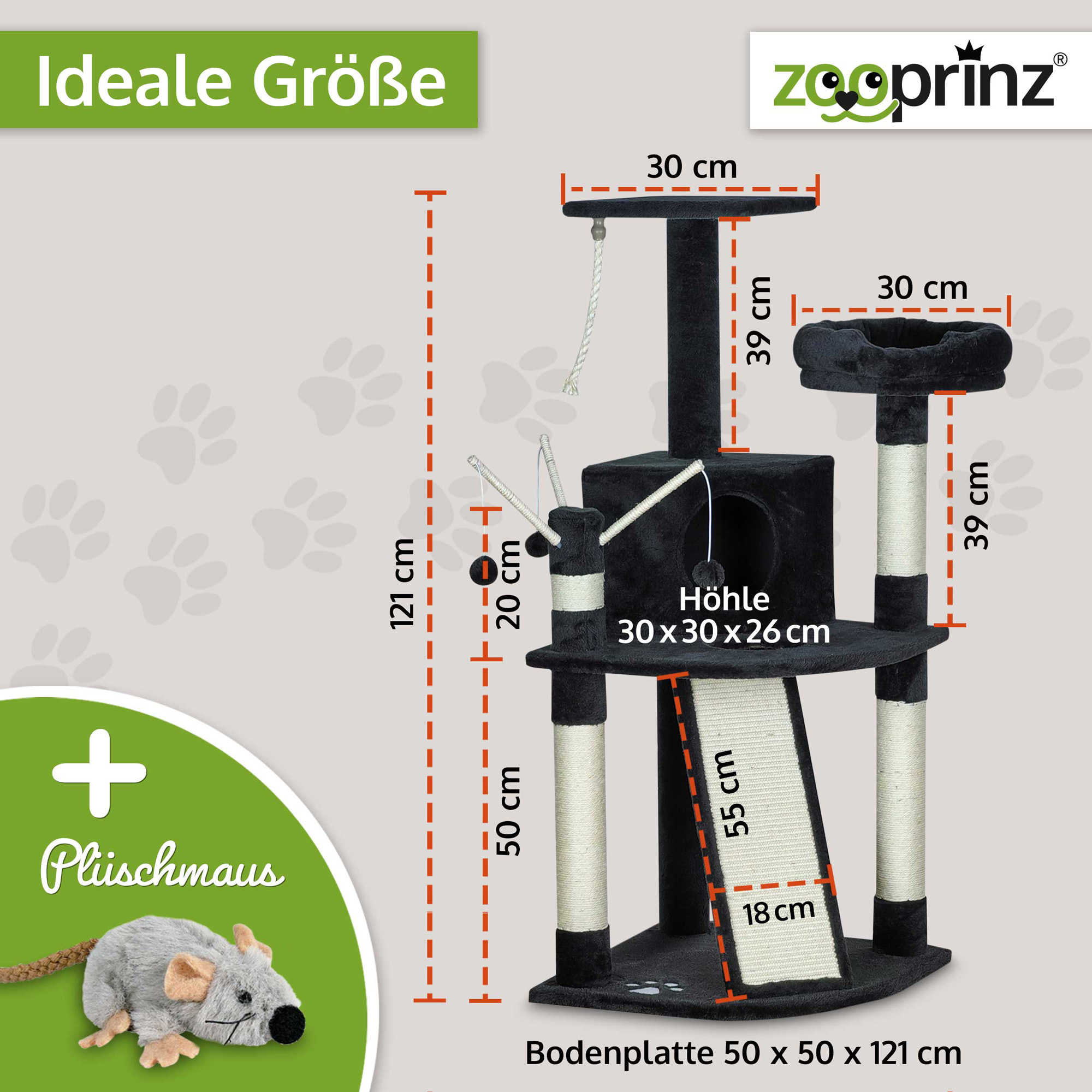 Katzenbaum Lola; 50 x 50 x 121 Zentimeter
