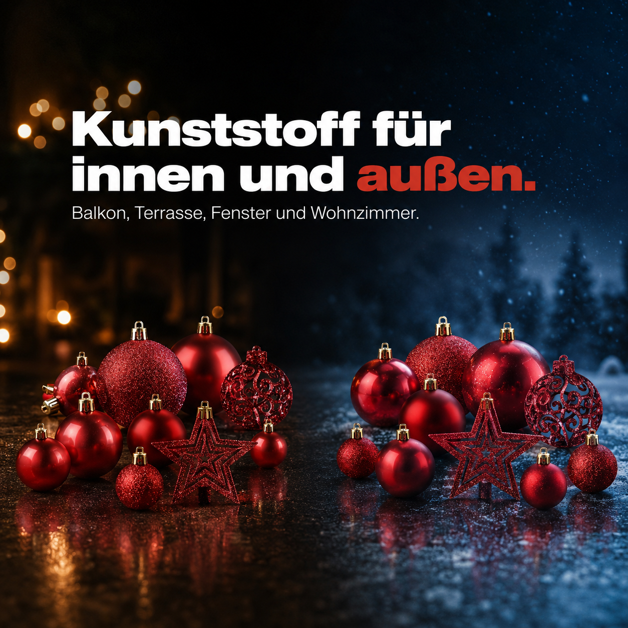 ONBEST Baumschmuck: Wetterfester Kunststoff für innen und außen (Dieses Bild wurde mit Hilfe von KI generiert.)