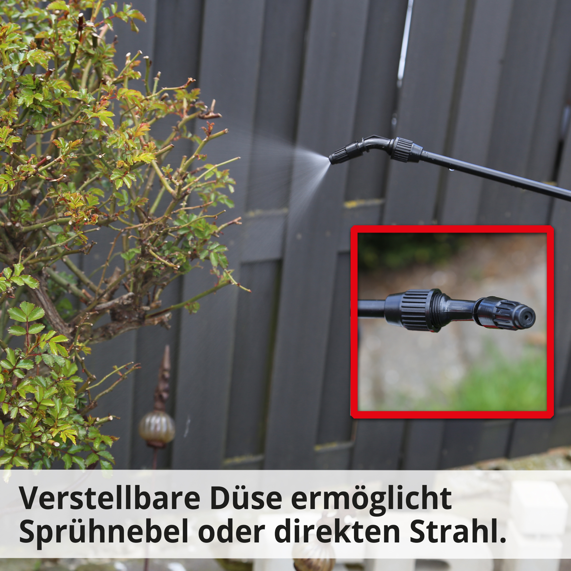 Akku Rückenspritze; Verstellbare Düse ermöglicht Sprühnebel oder direktem Strahl Akku Rückenspritze; Verstellbare Düse ermöglicht Sprühnebel oder direktem Strahl