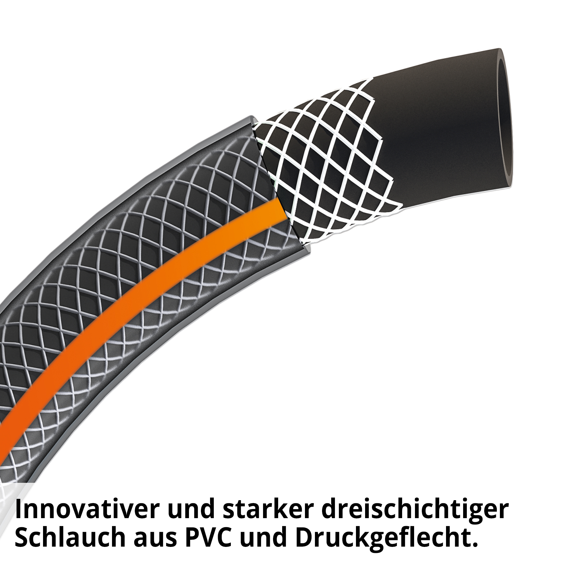 Hecht 1230 Aqua Gartenschlauch mit innovativem und starkem dreischichtigem Schlauch aus PVC und Druckgeflecht