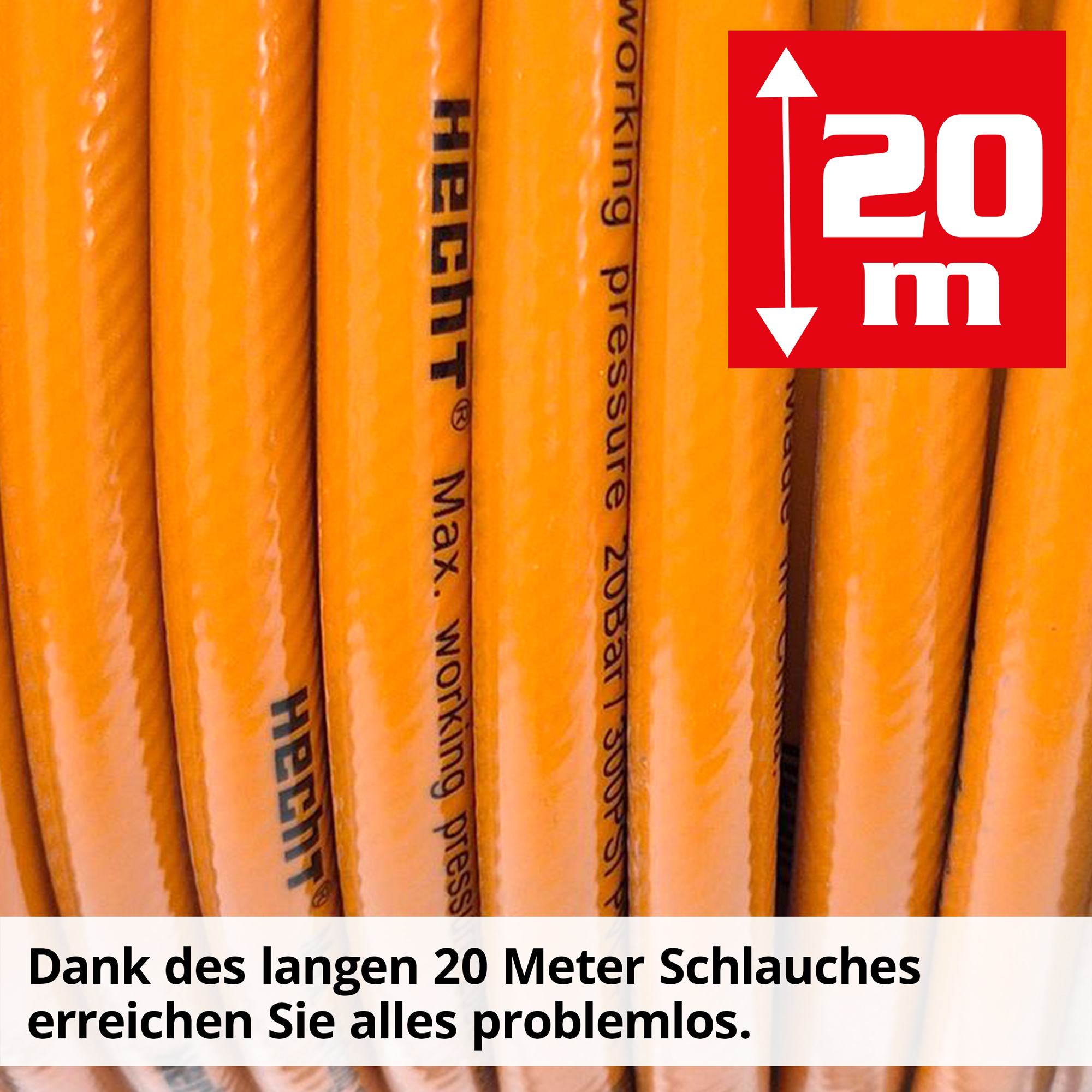 Druckluft Schlauchtrommel dank langem Schlauch erreichen Sie alles problemlos