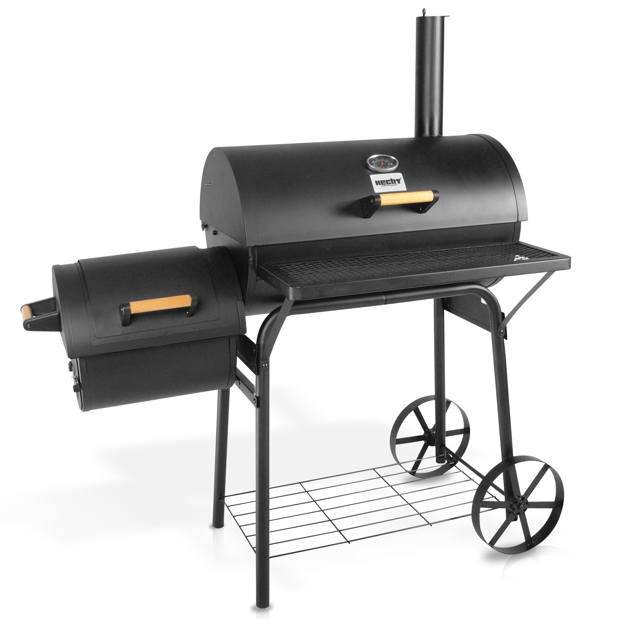 HECHT Luxus Smoker Grill »Sentinel« schwarzer Grill mit rädern Luxus