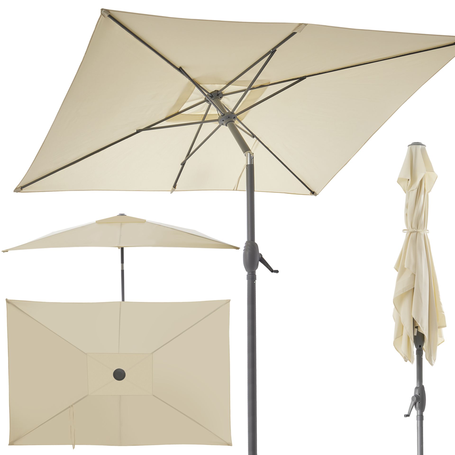 TOM Sonnenschirm SU-100 Beige; UV-Schutz 50+