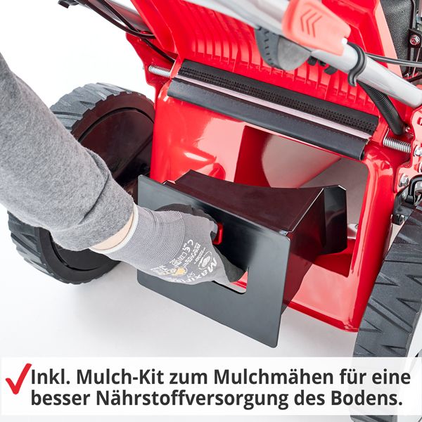 HECHT 3-Rad Benzin Rasenmäher »5483 SWE« Benzin Rasenmäher mit Mulch-Kit