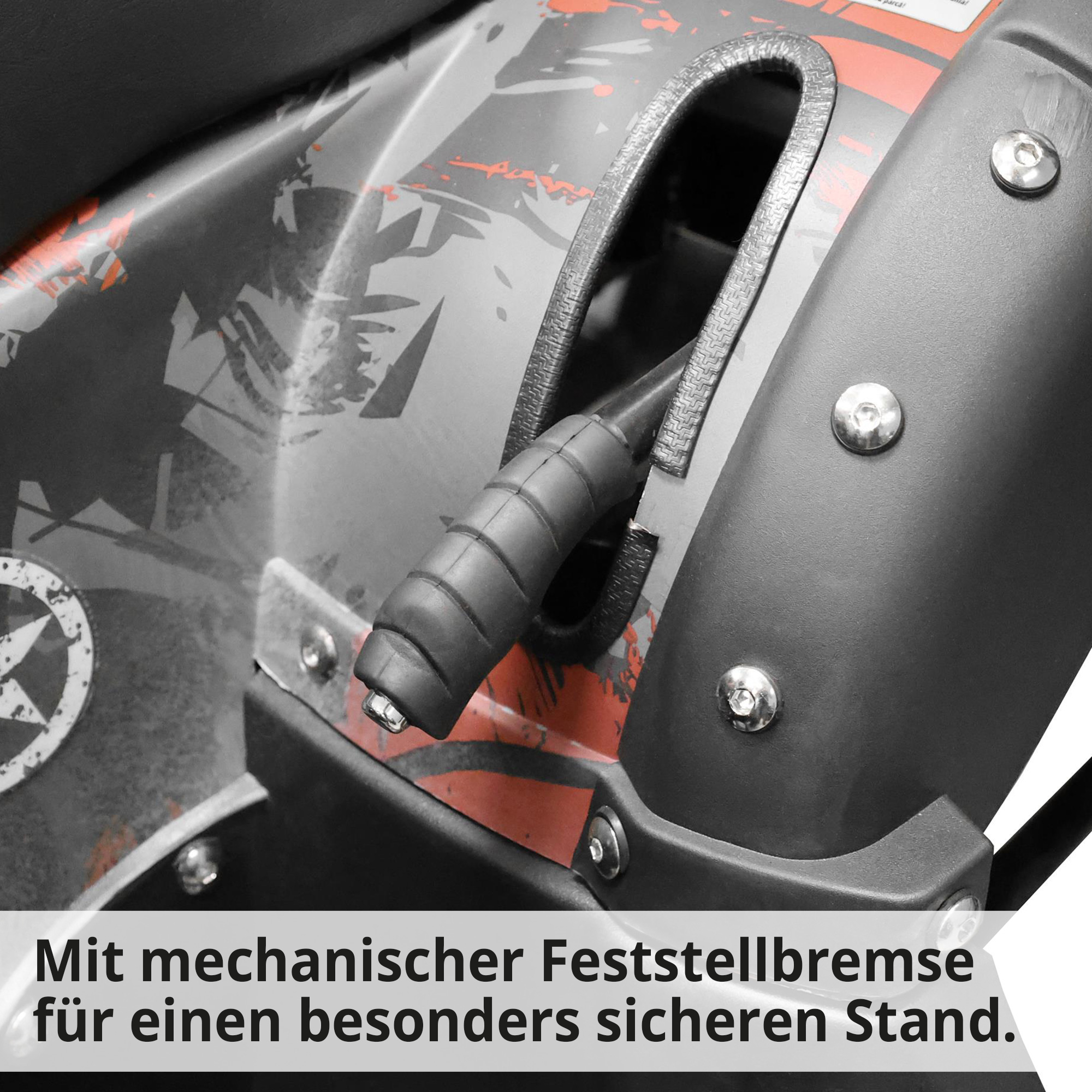 Hecht Farmis - Quad mit Pritsche mit mechanischer Feststellbremse für einen besonders sicheren Stand
