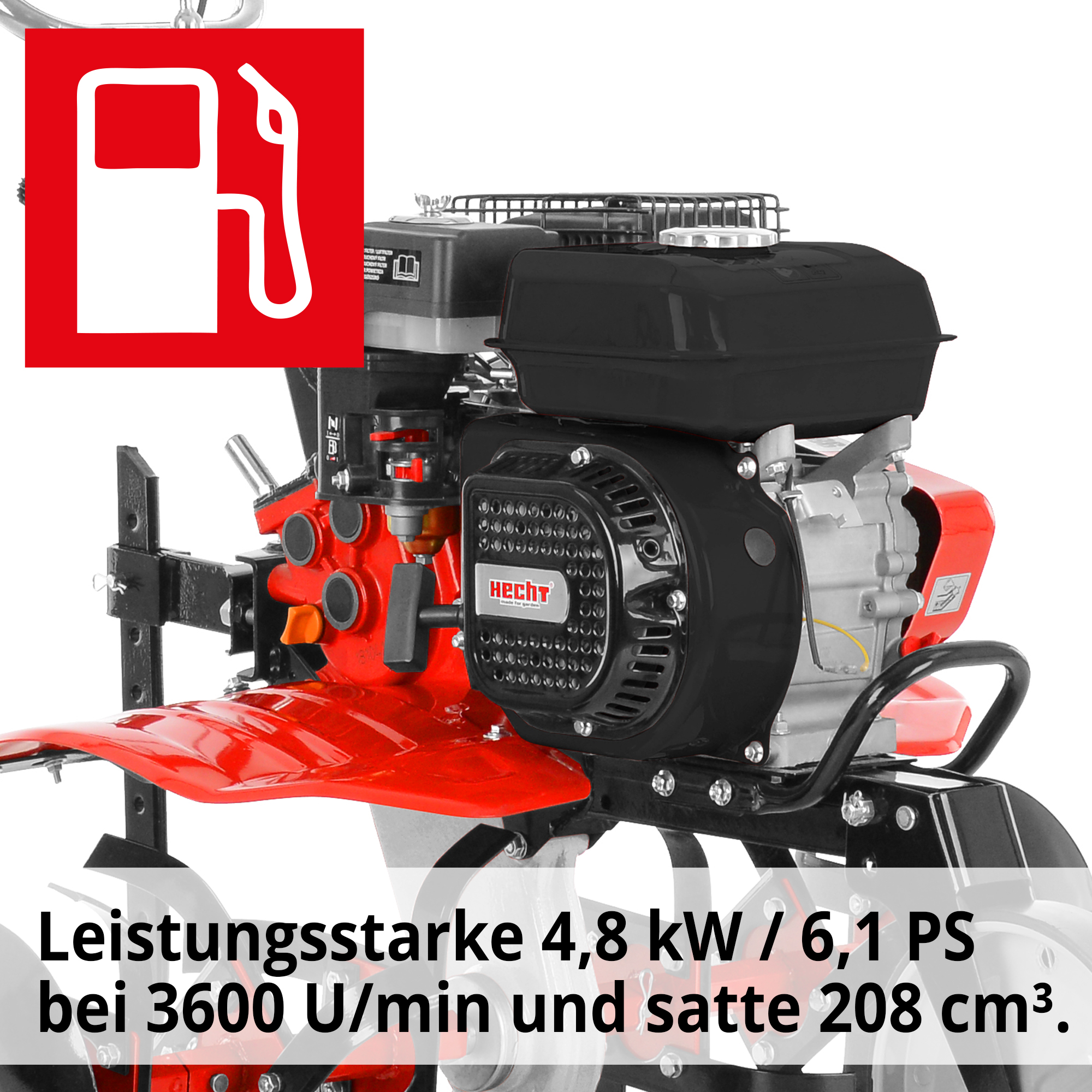 HECHT Benzin Gartenhacke »796« Benzin Gartenhacke mit starkem Motor
