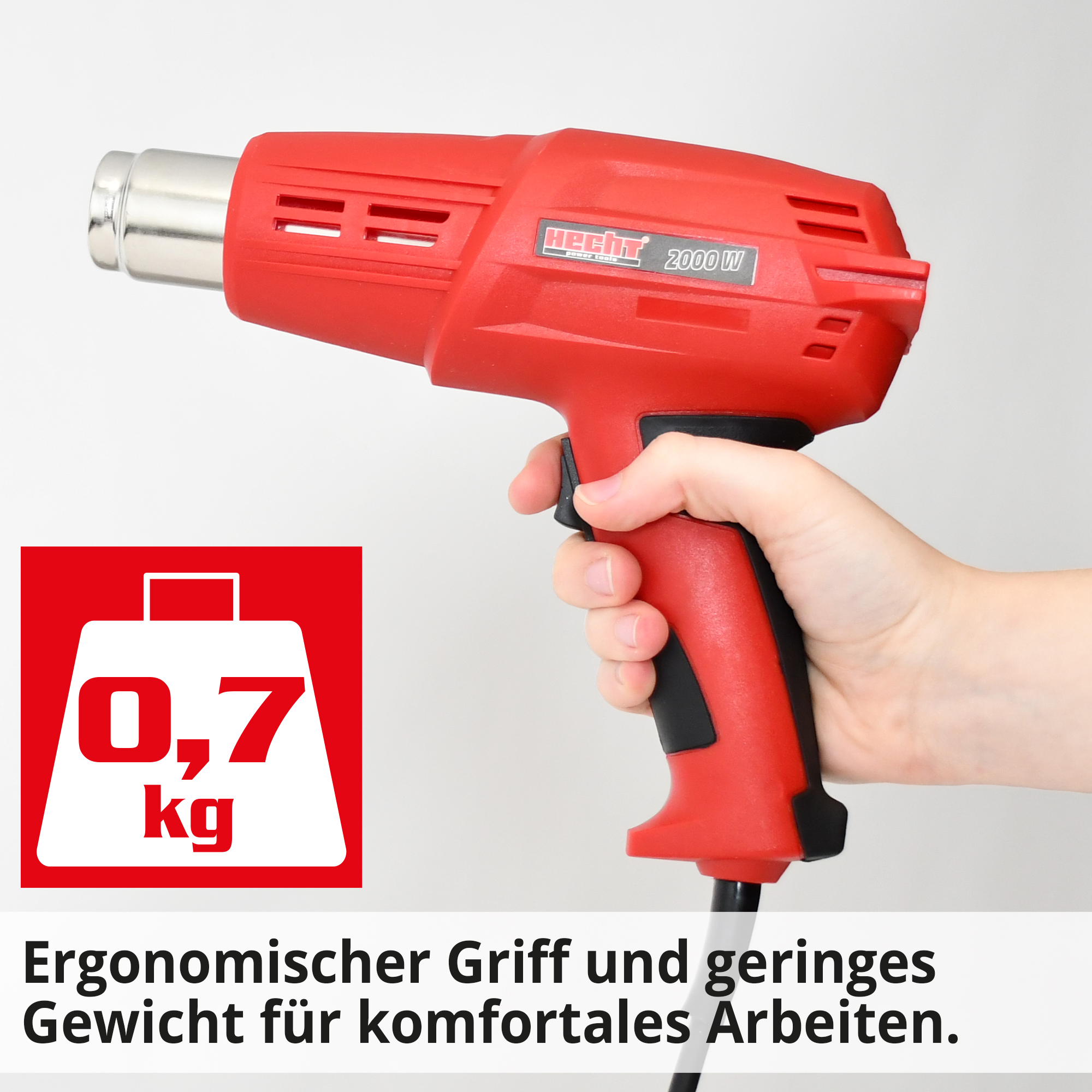 HECHT Heißluftgebläse »2022« Heißluftgebläse mit ergonomischem Griff