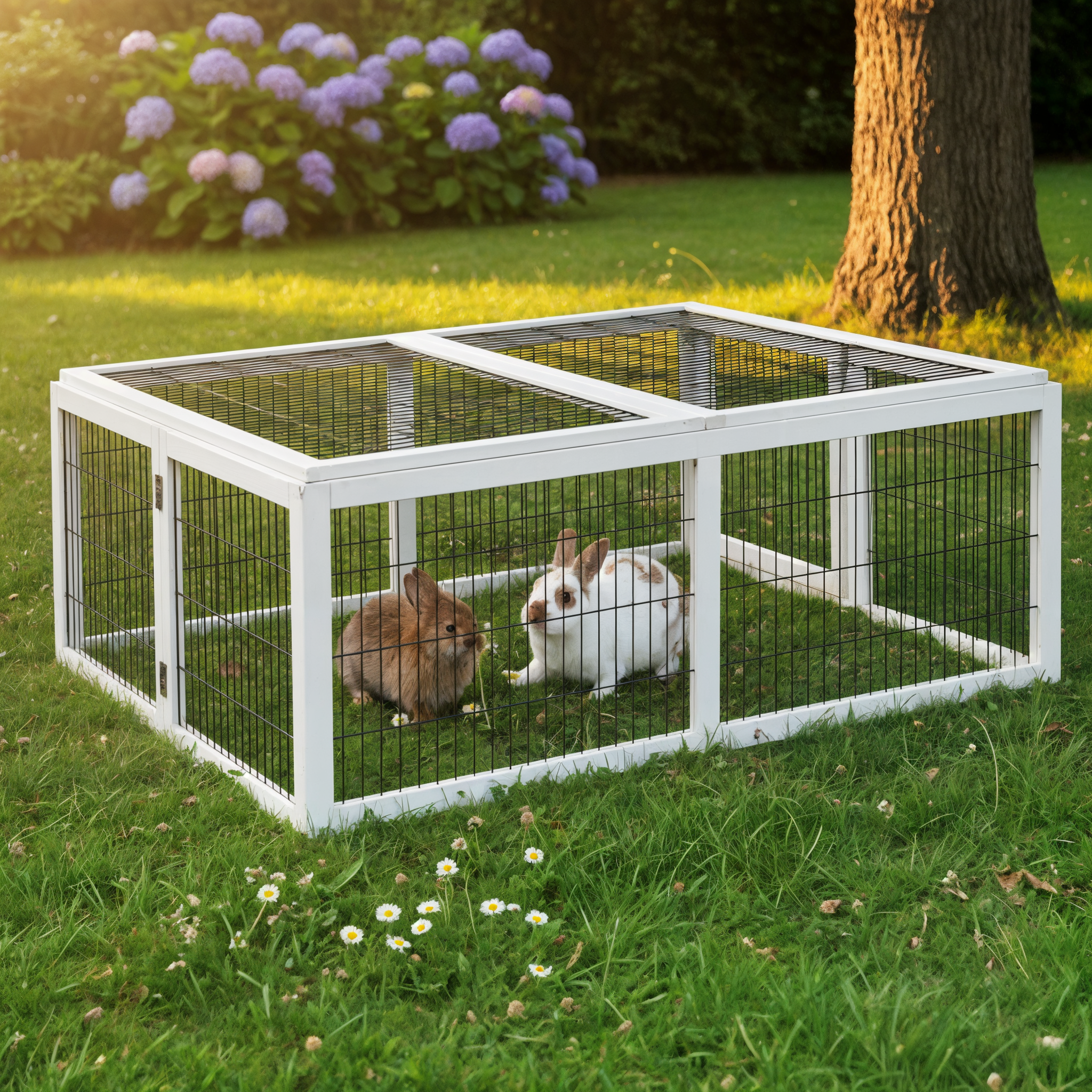 Freilauf Auslauf Gehege Stall zooprinz für Kaninchen Hasen