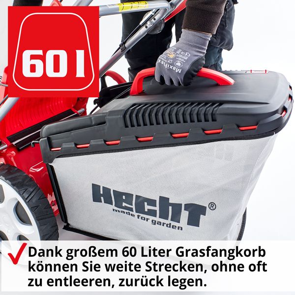 HECHT 3-Rad Benzin Rasenmäher »5483 SW« Benzin Rasenmäher  mit großem Fangkorb