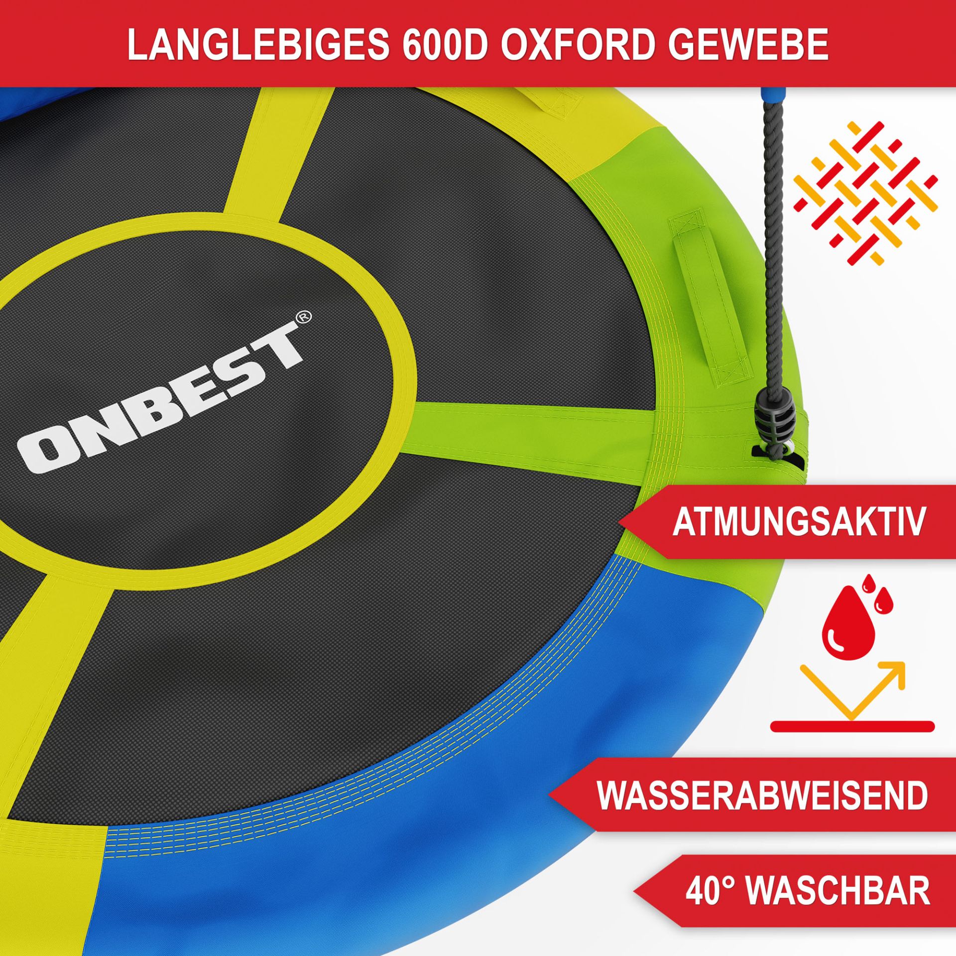 Nestschaukel - Langlebiges 600D Oxford Gewebe, atmungsaktiv, waschbar