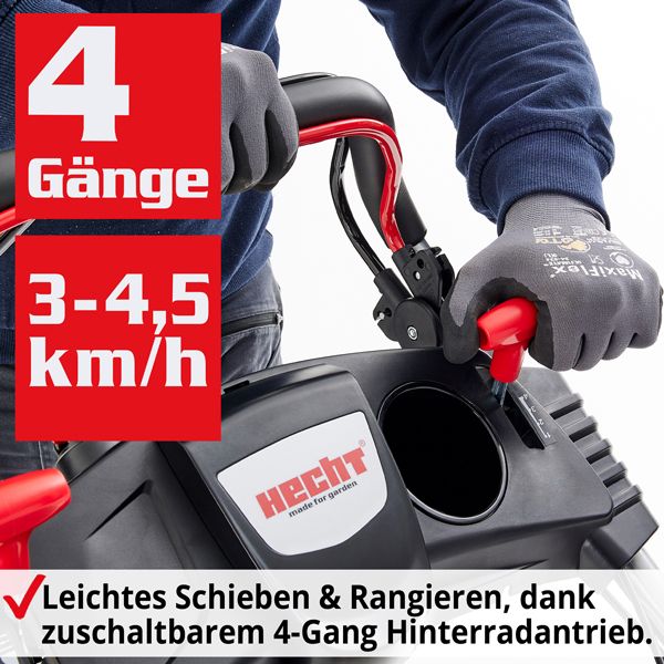 HECHT Benzin Rasenmäher »5484 SXE« Benzin Rasenmäher mit zuschaltbarem Hinterradantrieb