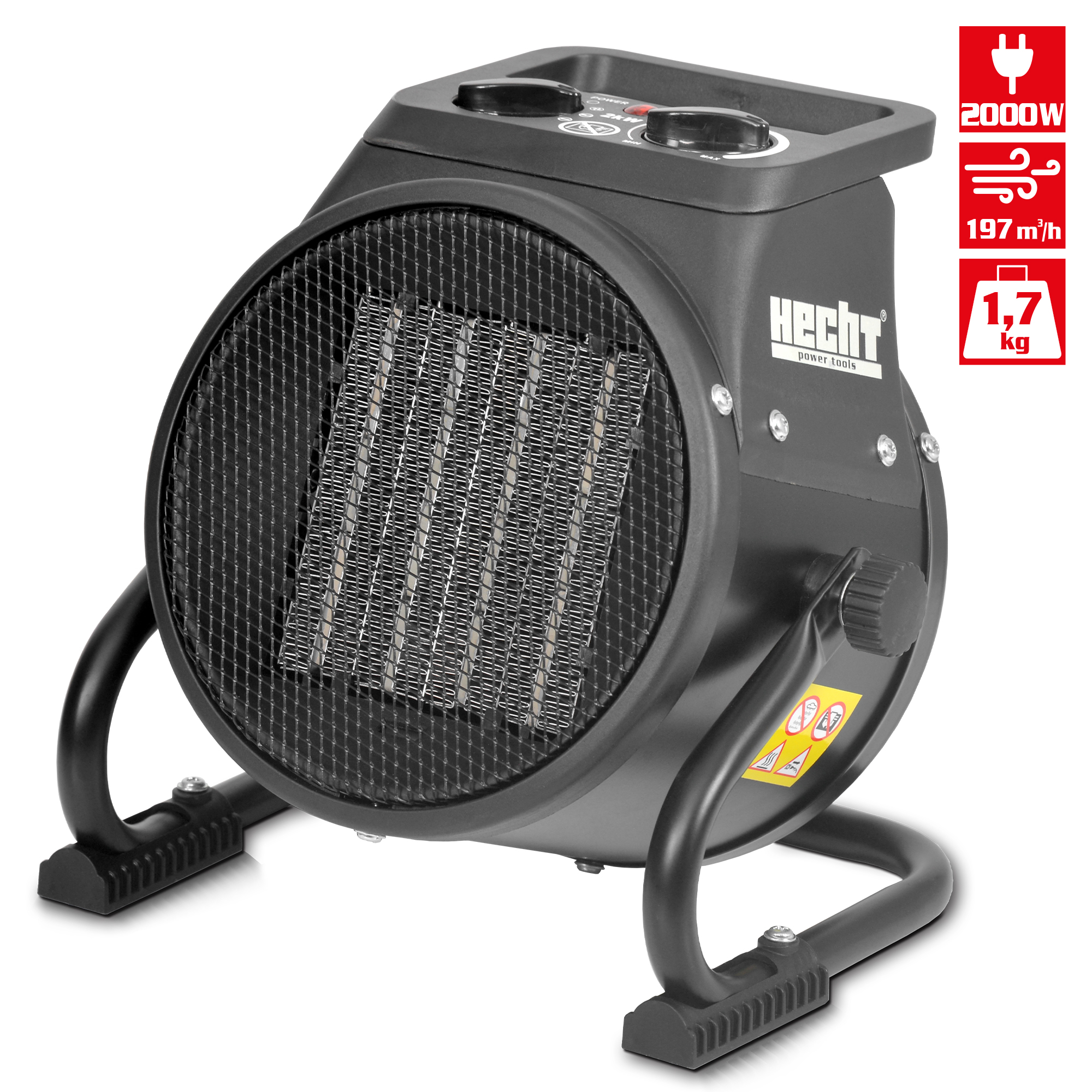 Keramik-Heizlüfter; Geringes Gewicht von 1,7 Kilogramm