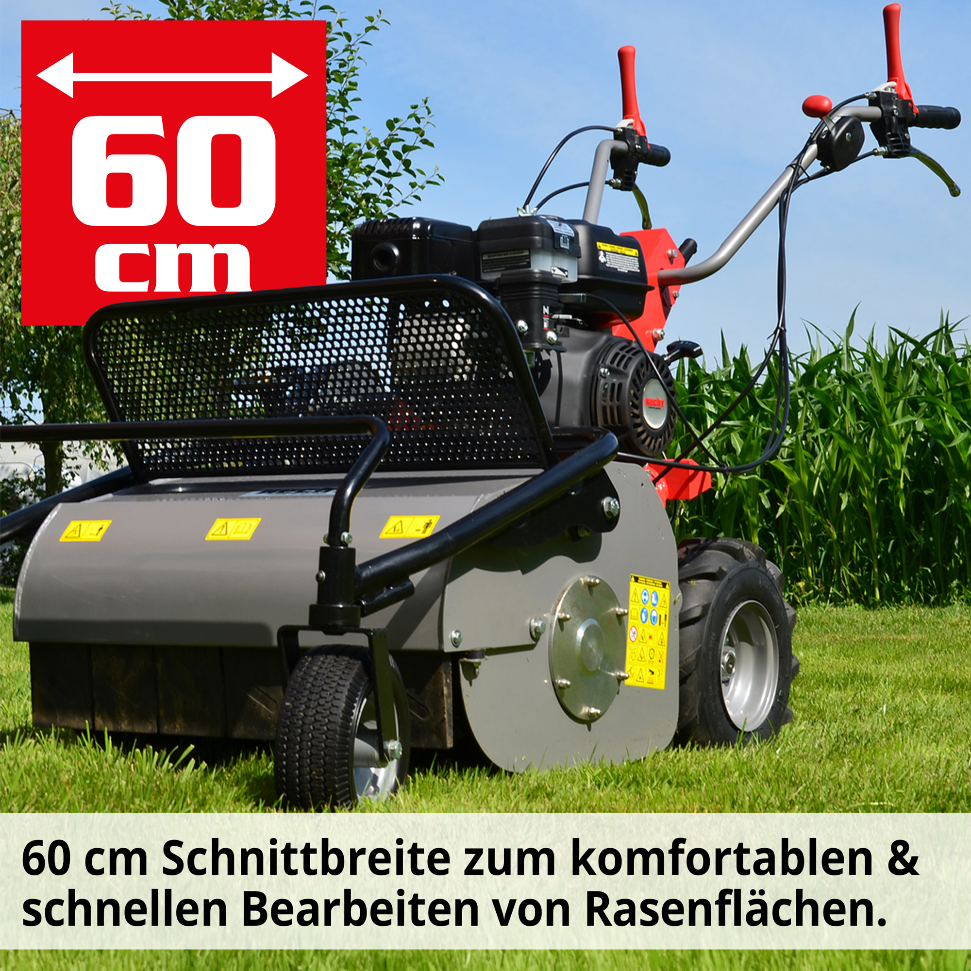  Benzin-Schlegelmäher mit Fangkorb und 60 cm Schnittbreite 