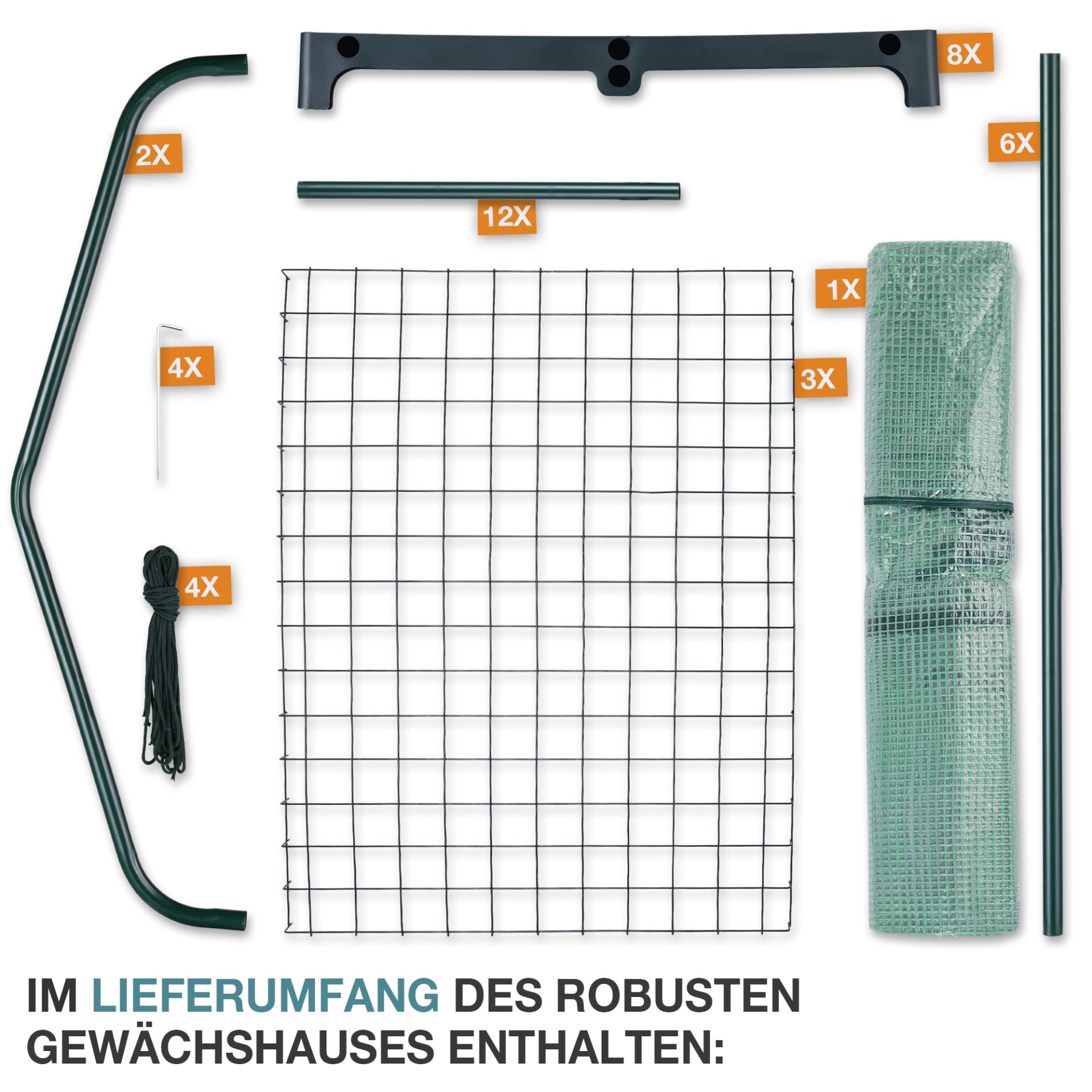 TOM Anzucht Gewächshaus GH-33; Lieferumfang