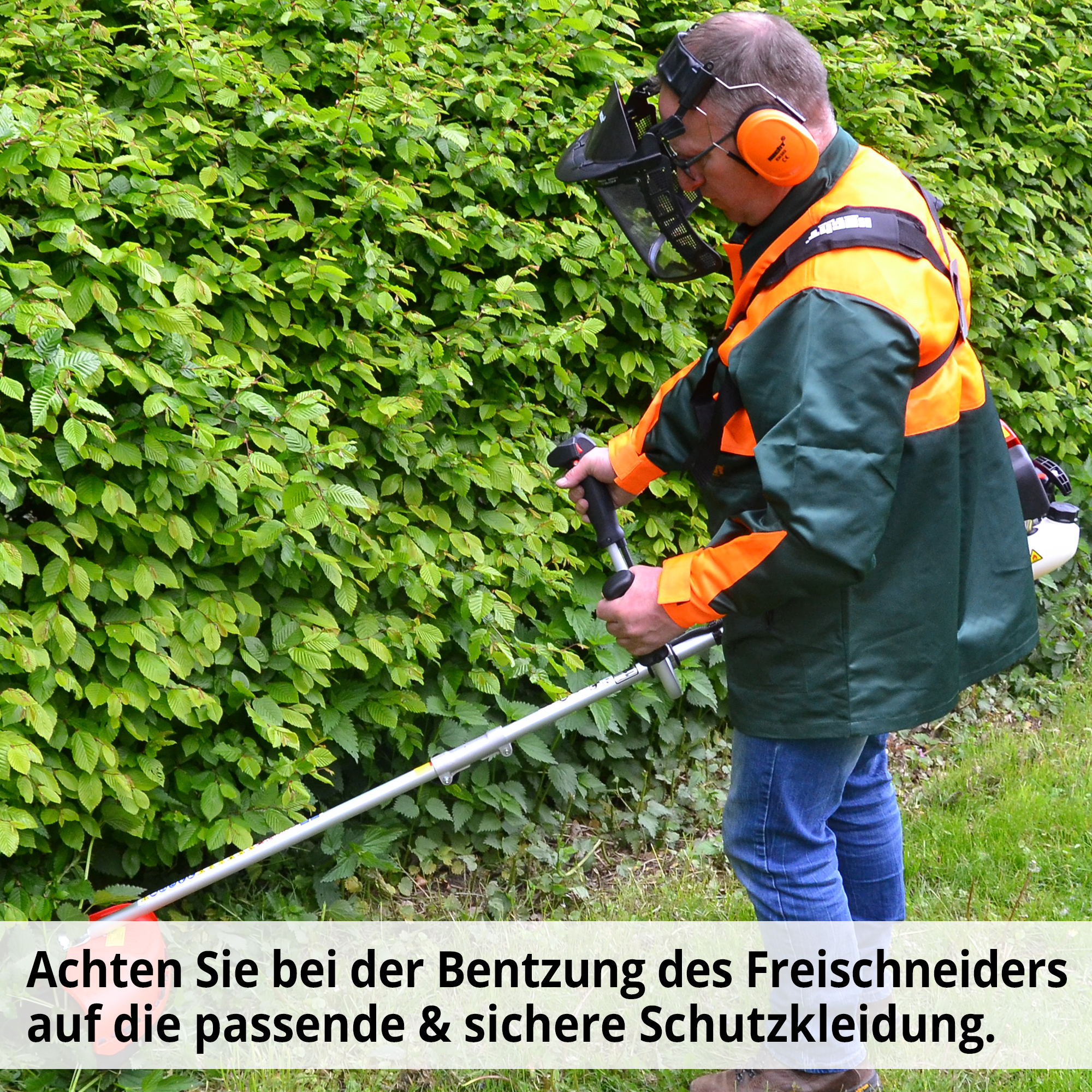 Hecht Benzin-Freischneider 142 BTS mit ergonomisch geformten Lenkradgriff 