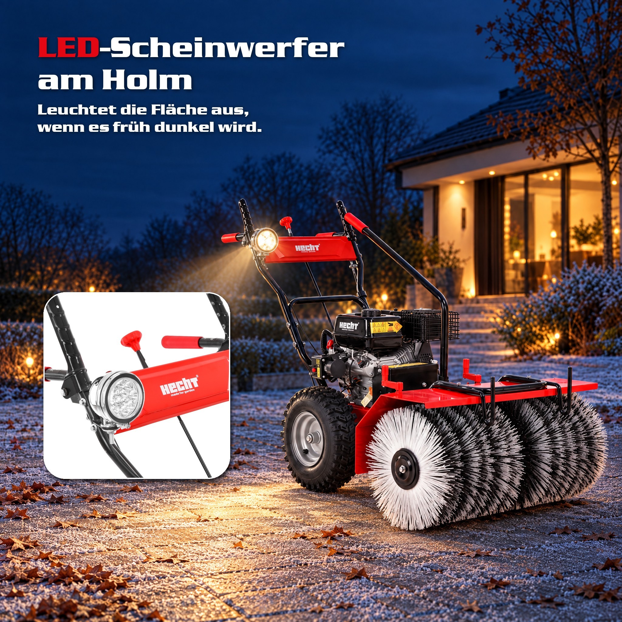 HECHT 8680 SE Set 6 Benzin-Kehrmaschine Bild 9 (Dieses Bild wurde mit Hilfe von KI generiert.)
