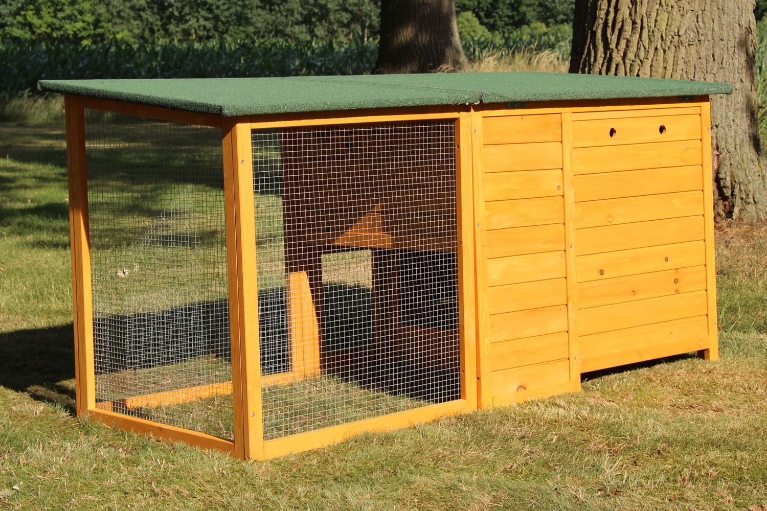 Hühnerstall Hühnervoliere Flexi Rückansicht