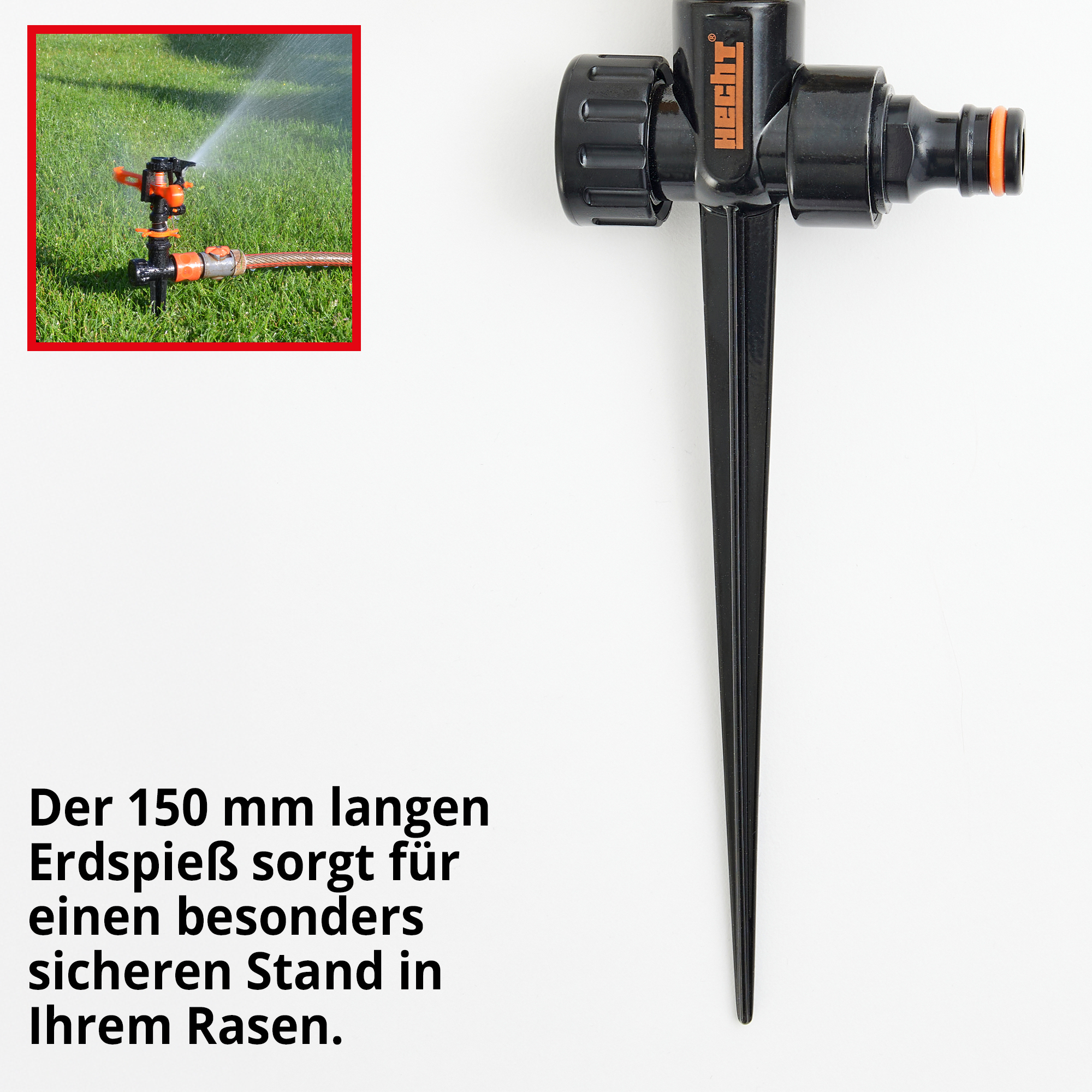 Impulsregner; 150 Millimeter langer Erdspieß