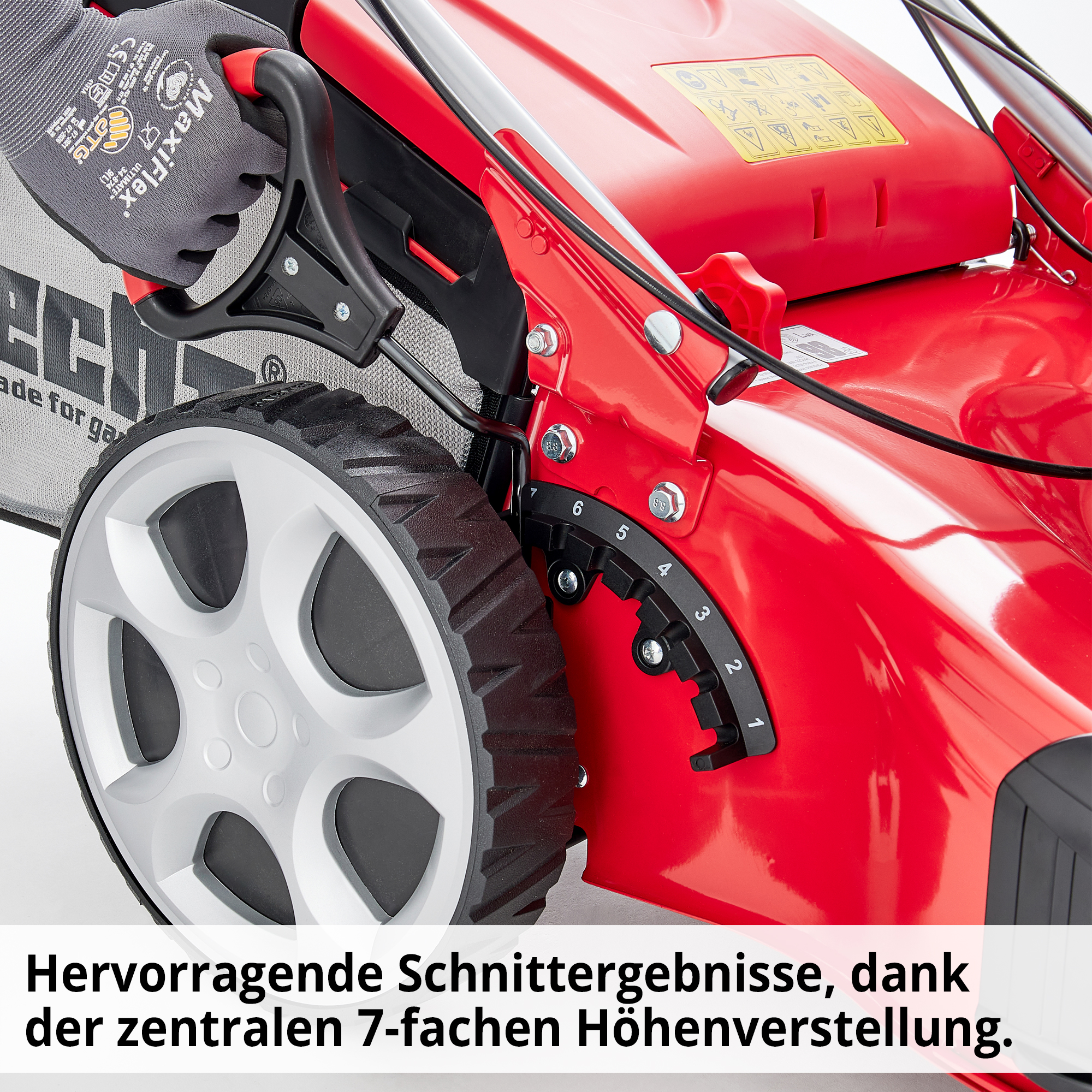 Hecht Benzin-Rasenmäher 5564 SX mit 7-facher Höhenverstellung für hervorragende schnitt Ergebnisse 