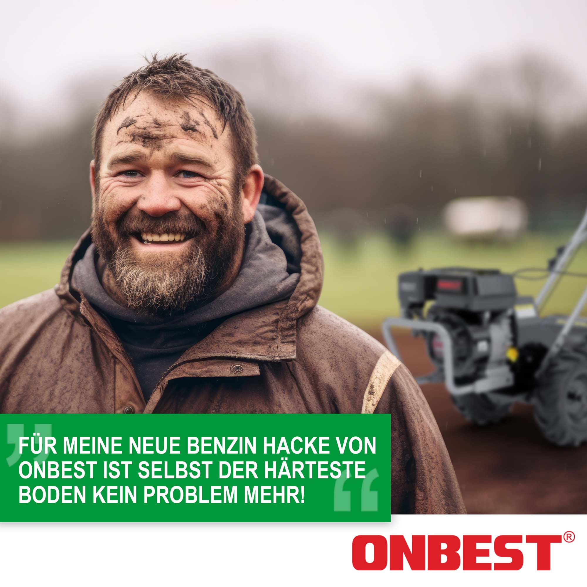 Gartenhacke Benzin auch für den härtesten Boden kein Problem