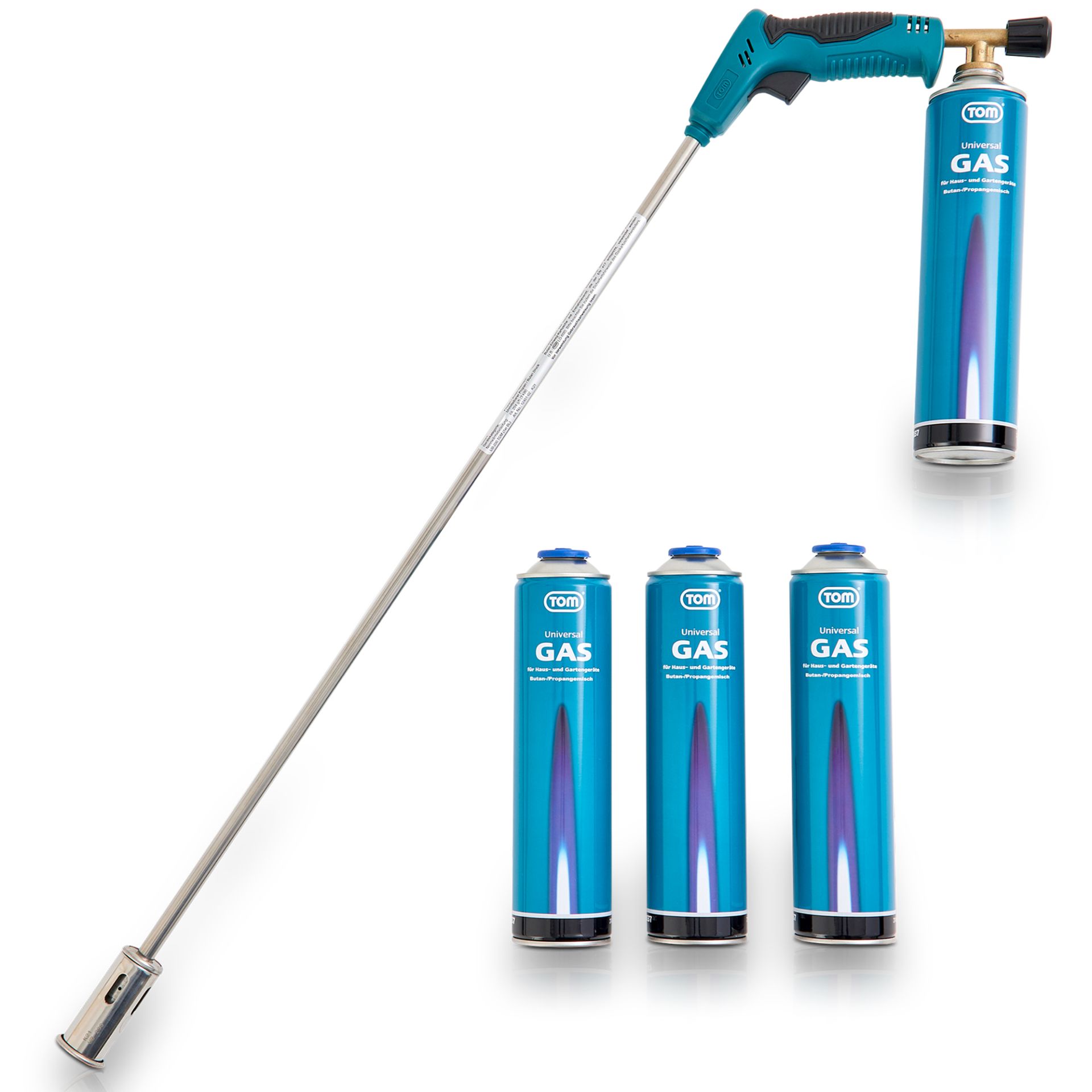TOM UB-200 Unkrautbrenner + 4 mal LG-600 Universal Gas