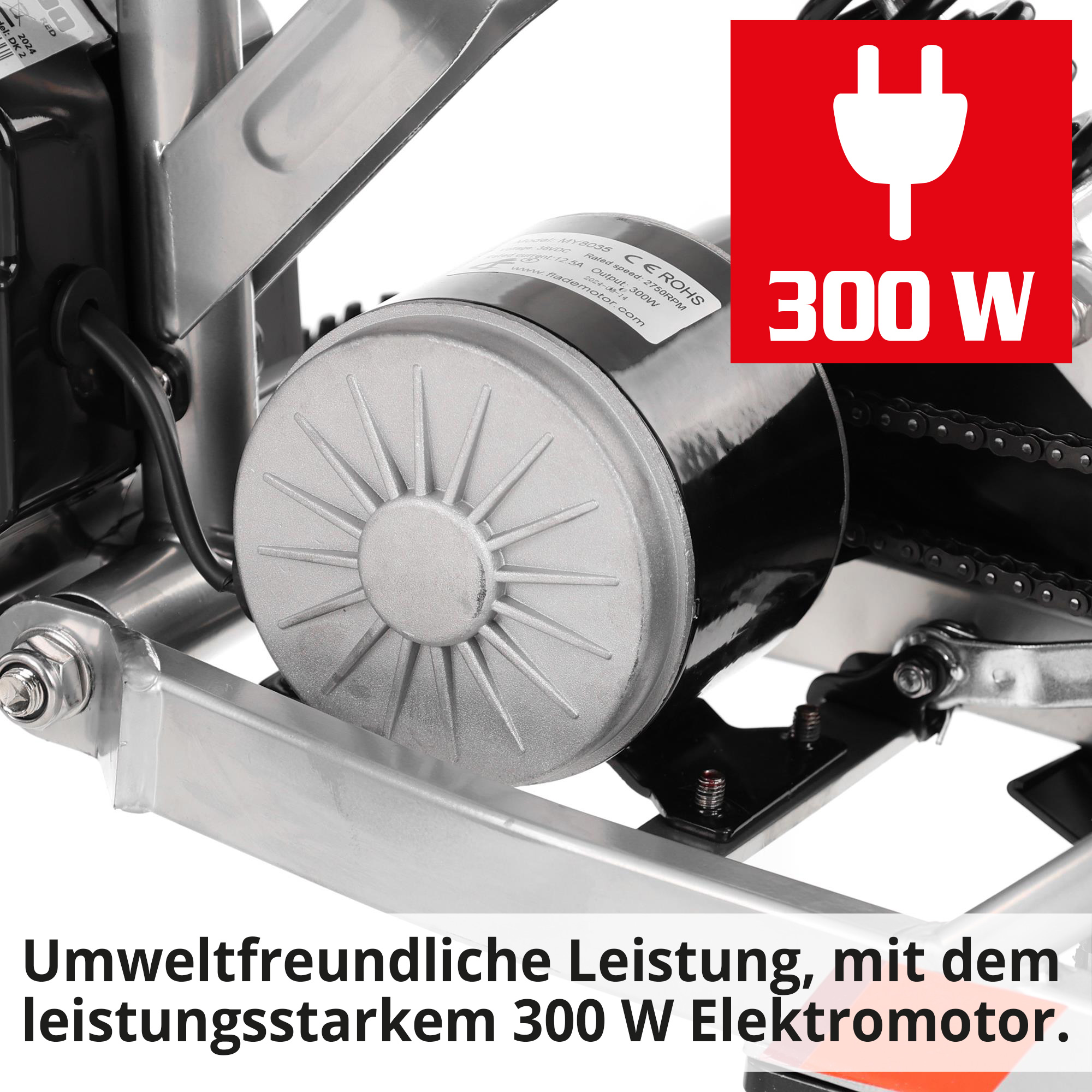 Red Pocketbike mit umweltfreundlicher Leistung mit dem leistungsstarkem 300W Elektromotor