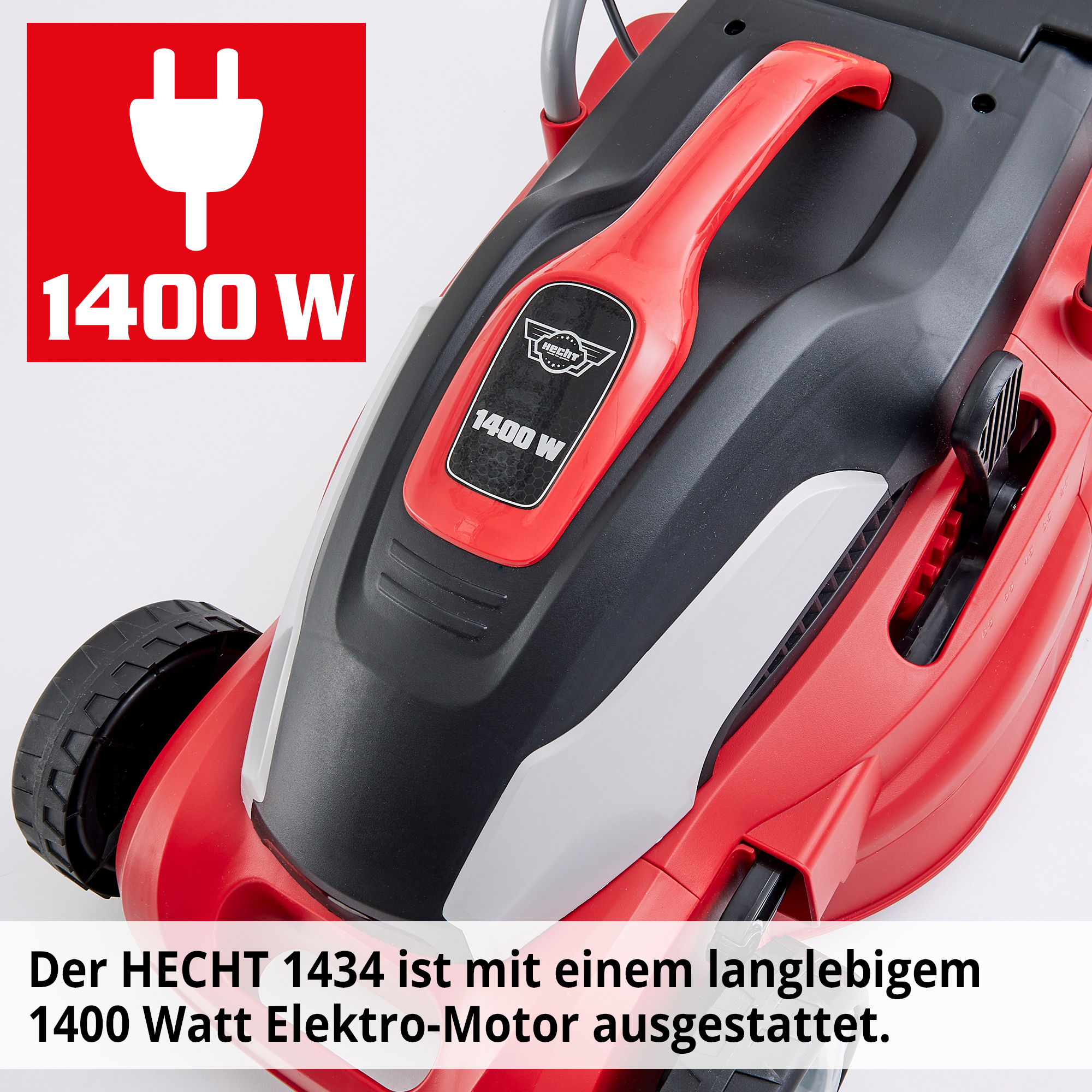 Elektro-Rasenmäher mit zuverlässigen 1400 Watt Motor 
