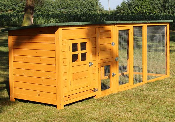 zooprinz Hühnervoliere Flexi mit Auslauf offener Boden und großer freilauf zum Grasen