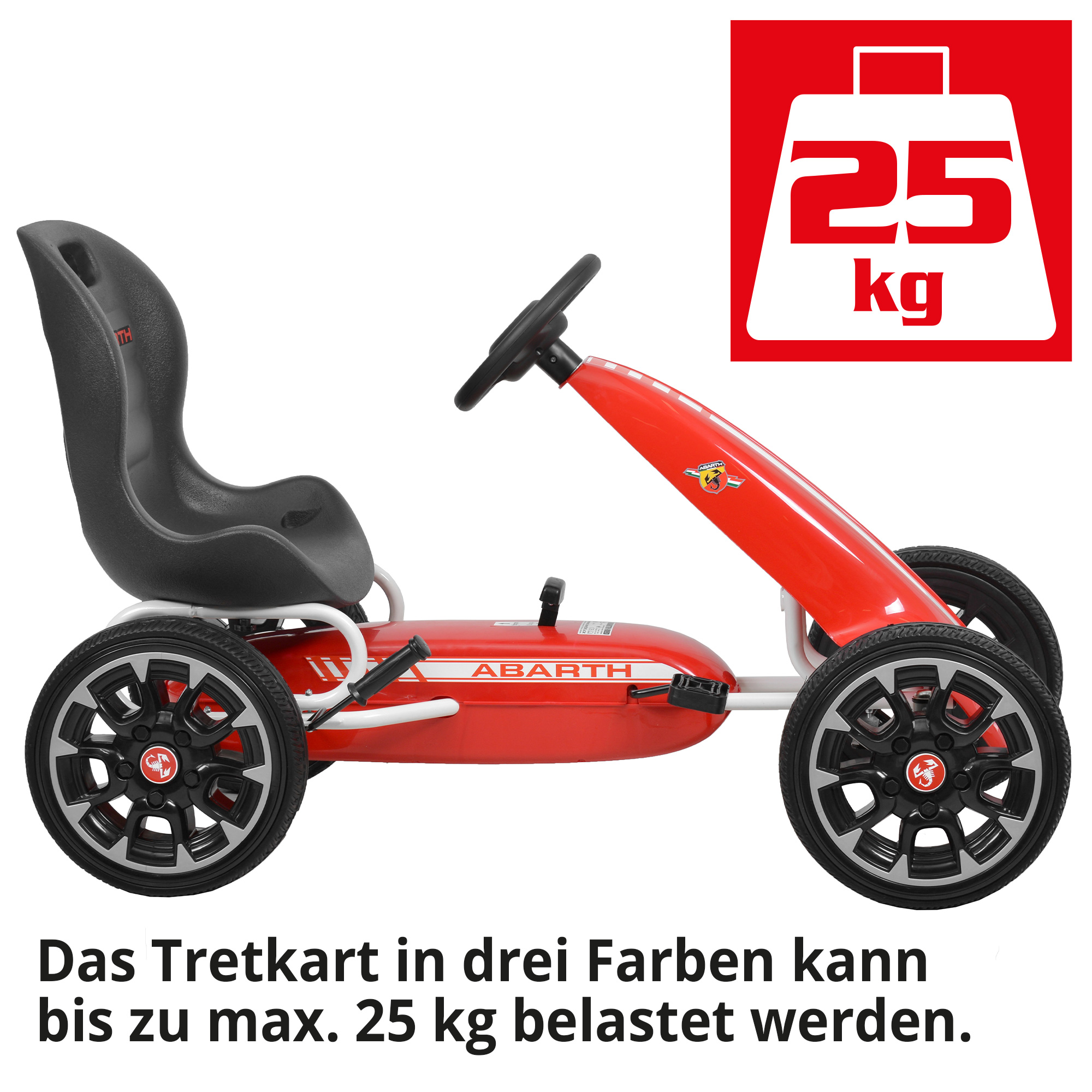 HECHT ABARTH Tretkart Red Tretkart in drei Farben