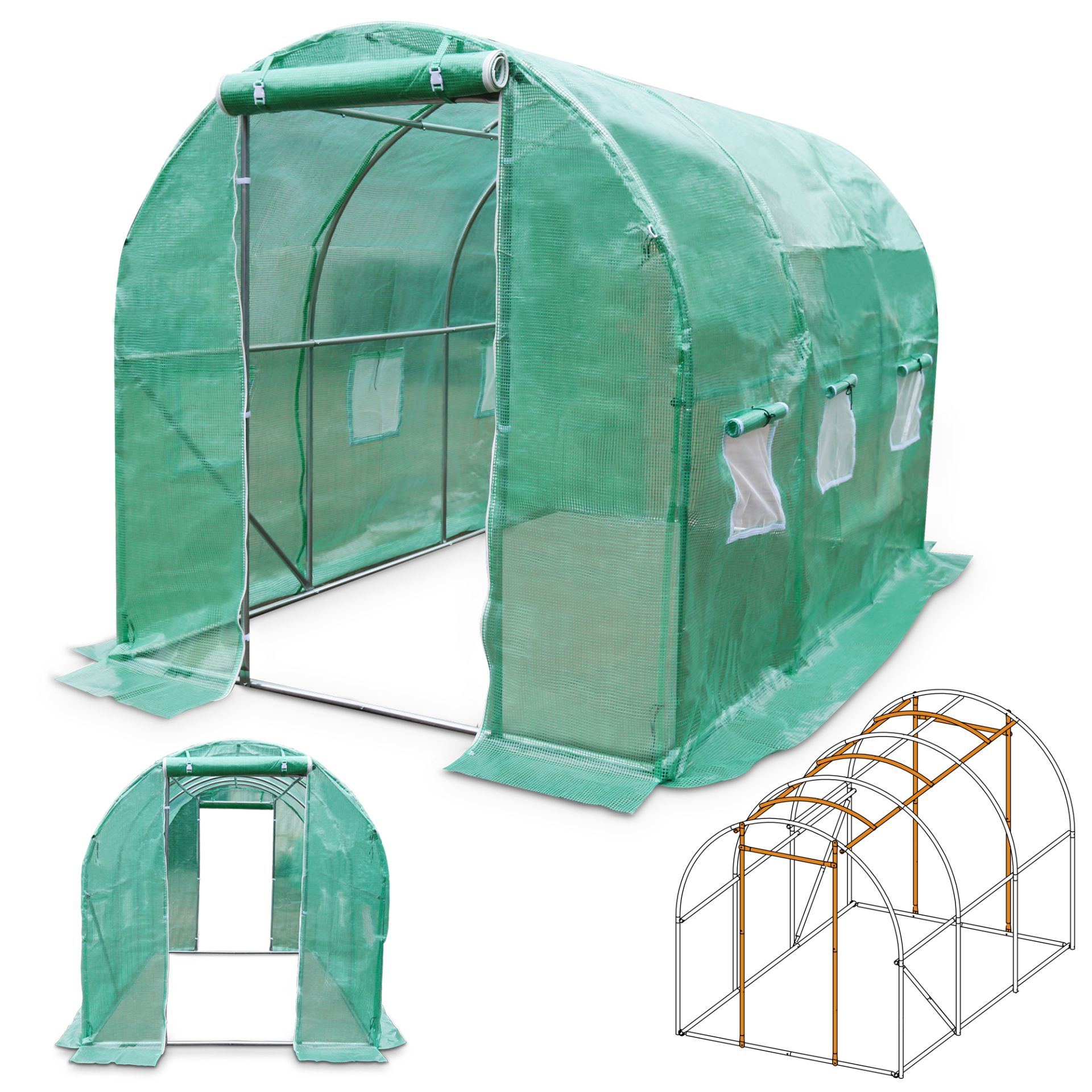 TOM Gewächshaus GH-600; großes Foliengewächshaus