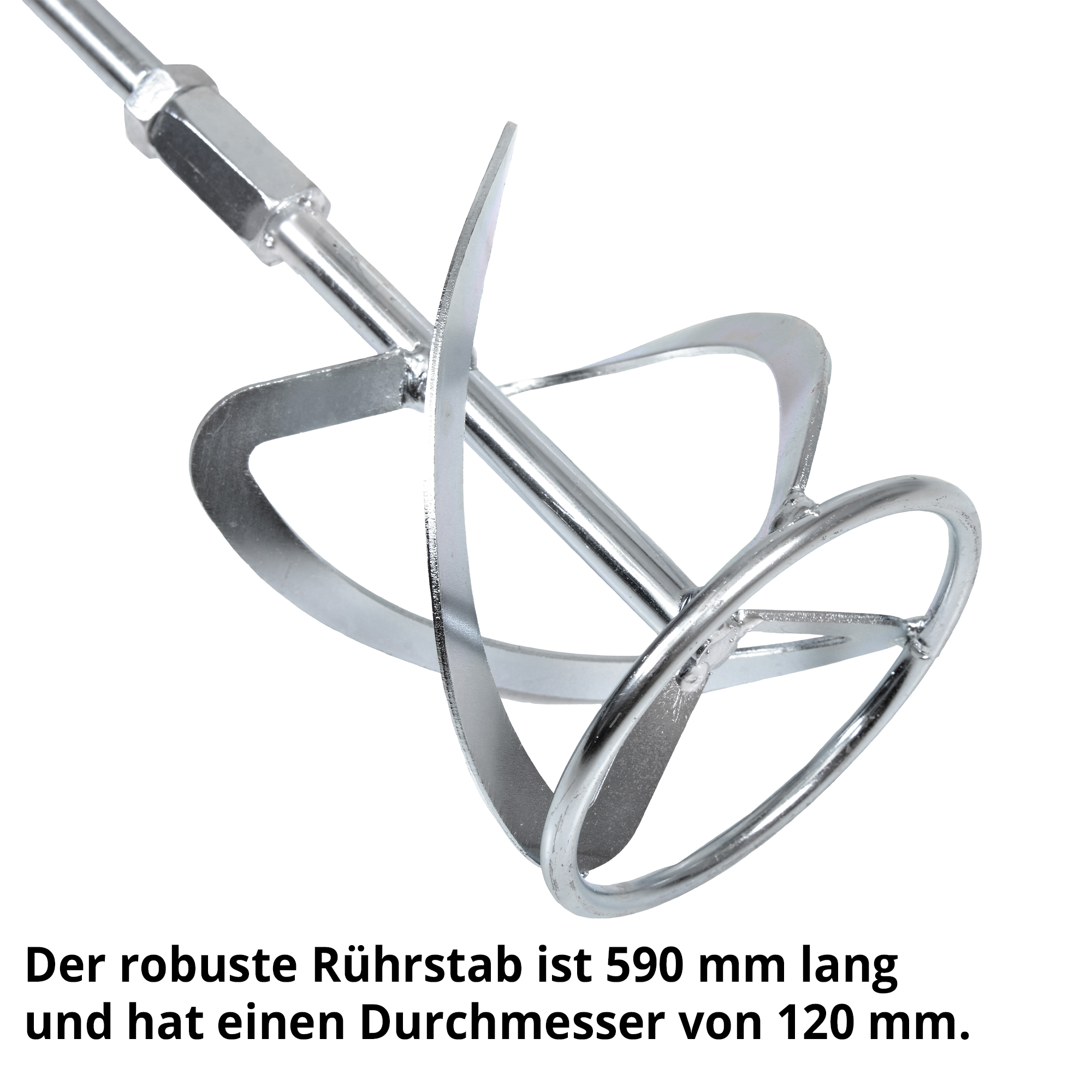 HECHT 1137 Rührwerk; robuster Rührstab mit 590 mm Länge und 120 mm Durchmesser