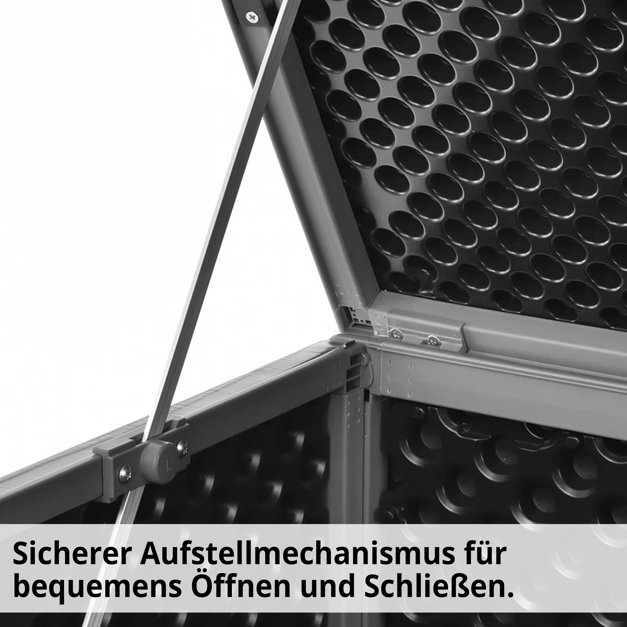 Hecht BOX XL mit sicherem Aufstellmechanismus für bequemes Öffnen und Schließen