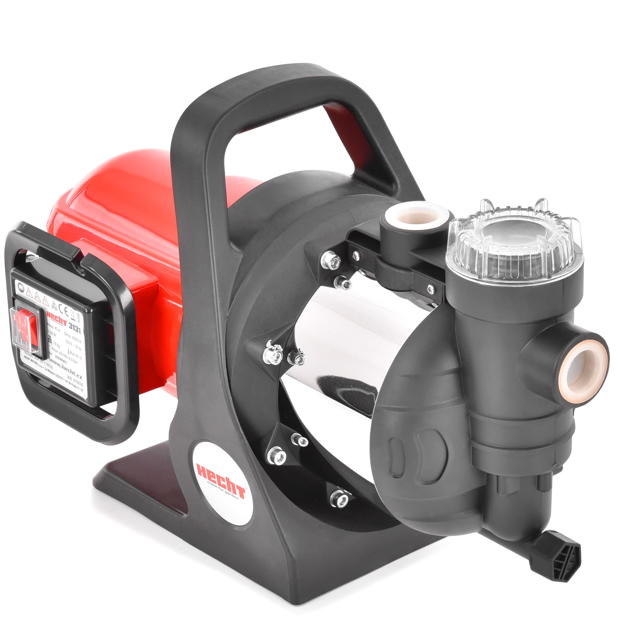 Kreiselpumpe HECHT 3131 mit stabilem Tragegriff und kompaktem Design