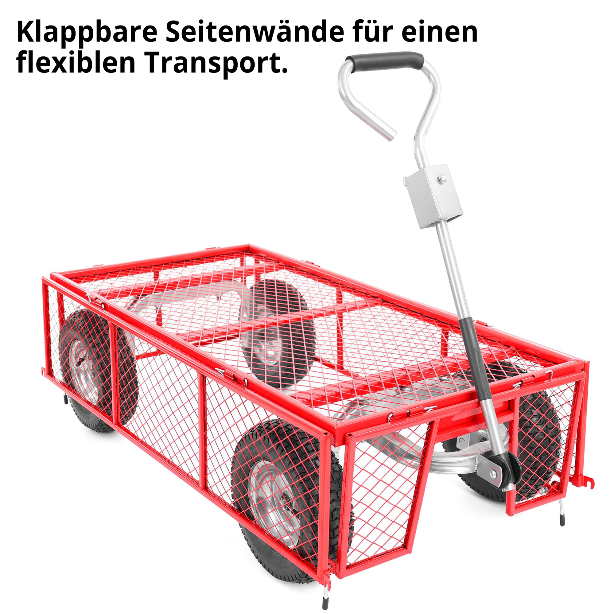 Hecht Transportwagen mit Klappbaren Seitenwänden für flexiblen Transport 
