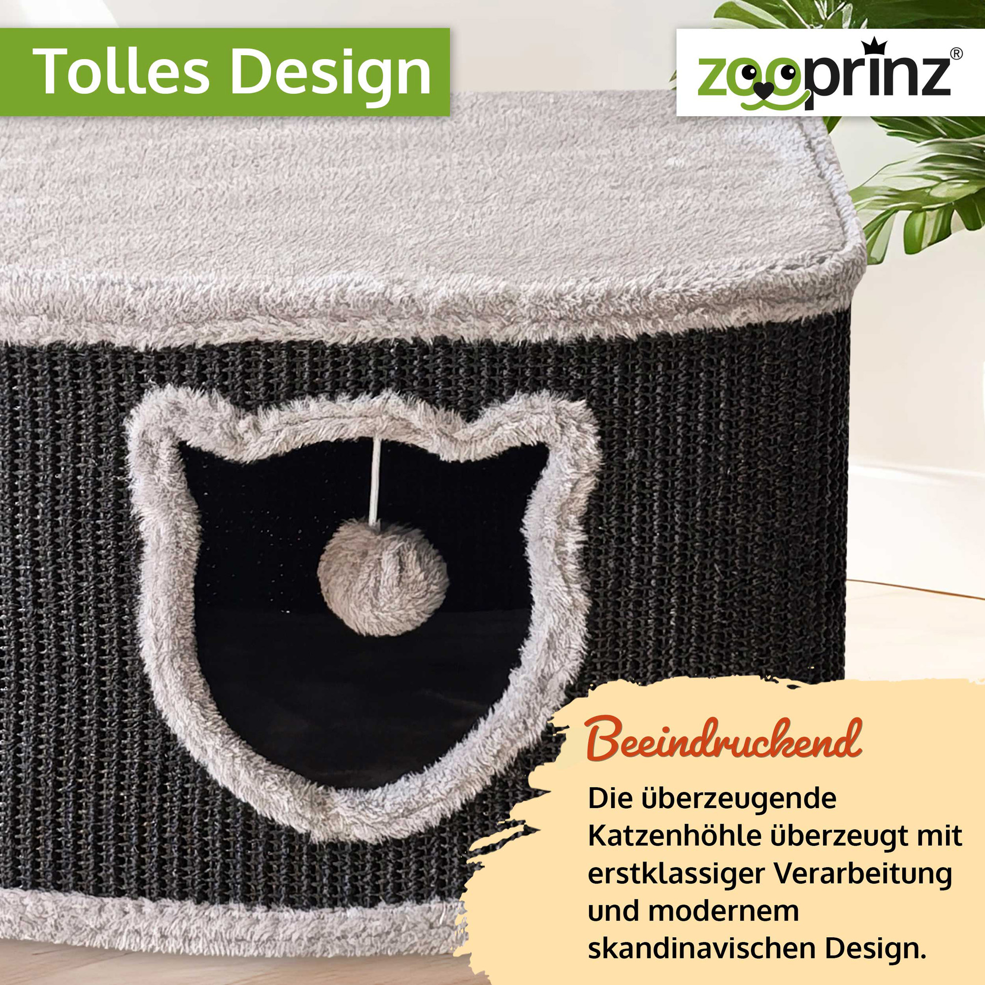 Katzenhaus Sisal; tolles skandinavisches Design  Katzenhaus Sisal; tolles skandinavisches Design