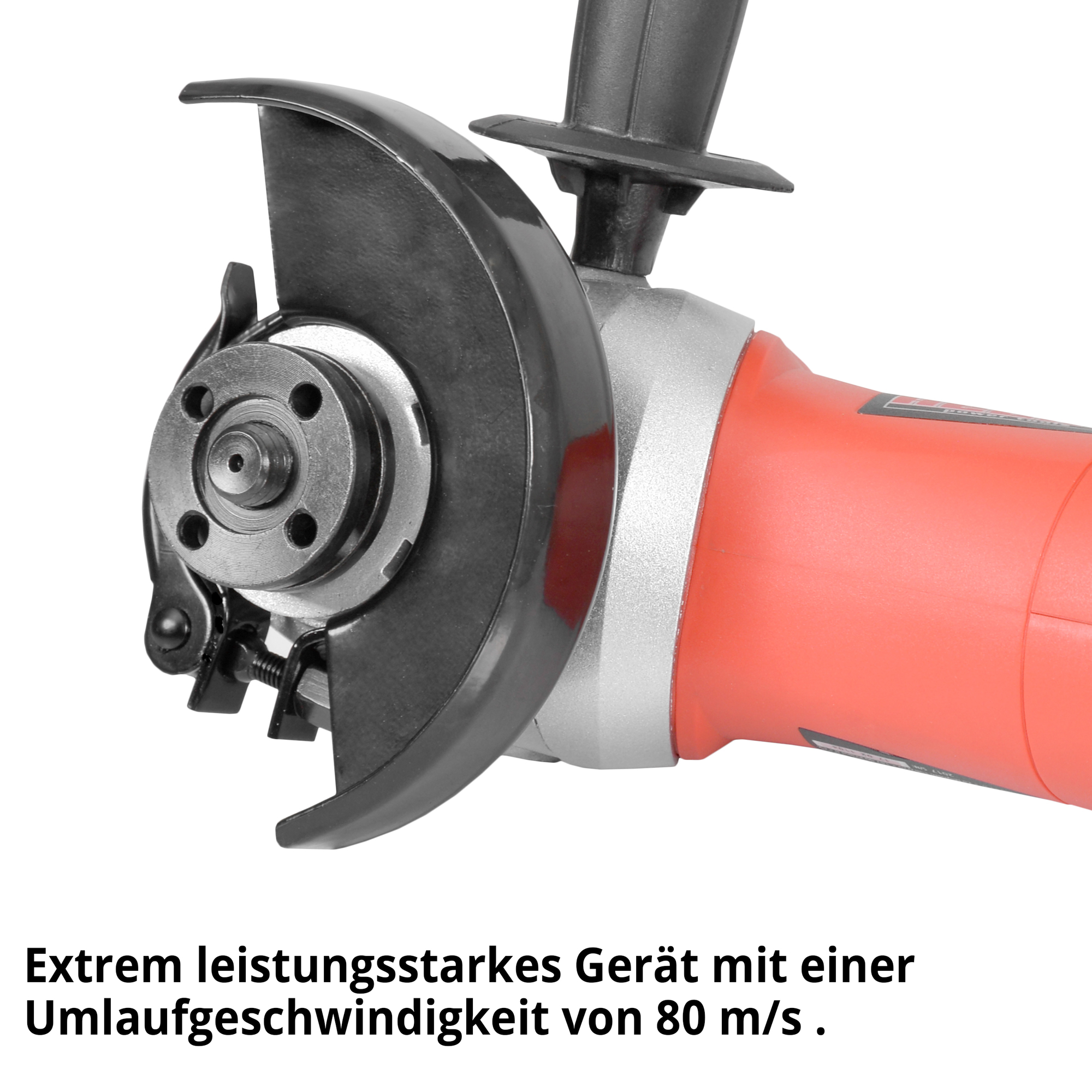 Leistungsstarker Trennschleifer mit einer Umlufgeschwindigkeit von 80 m/s
