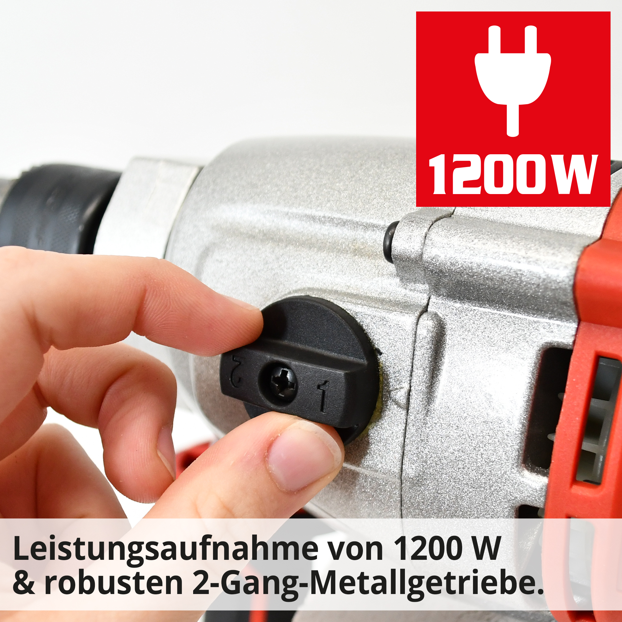 HECHT 1077 Schlagbohrmaschine; 1200 Watt und 2-Gang Metallgetriebe