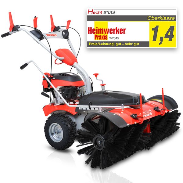 HECHT Benzin Kehrmaschine 8101 S Für Schmutz und Laub 