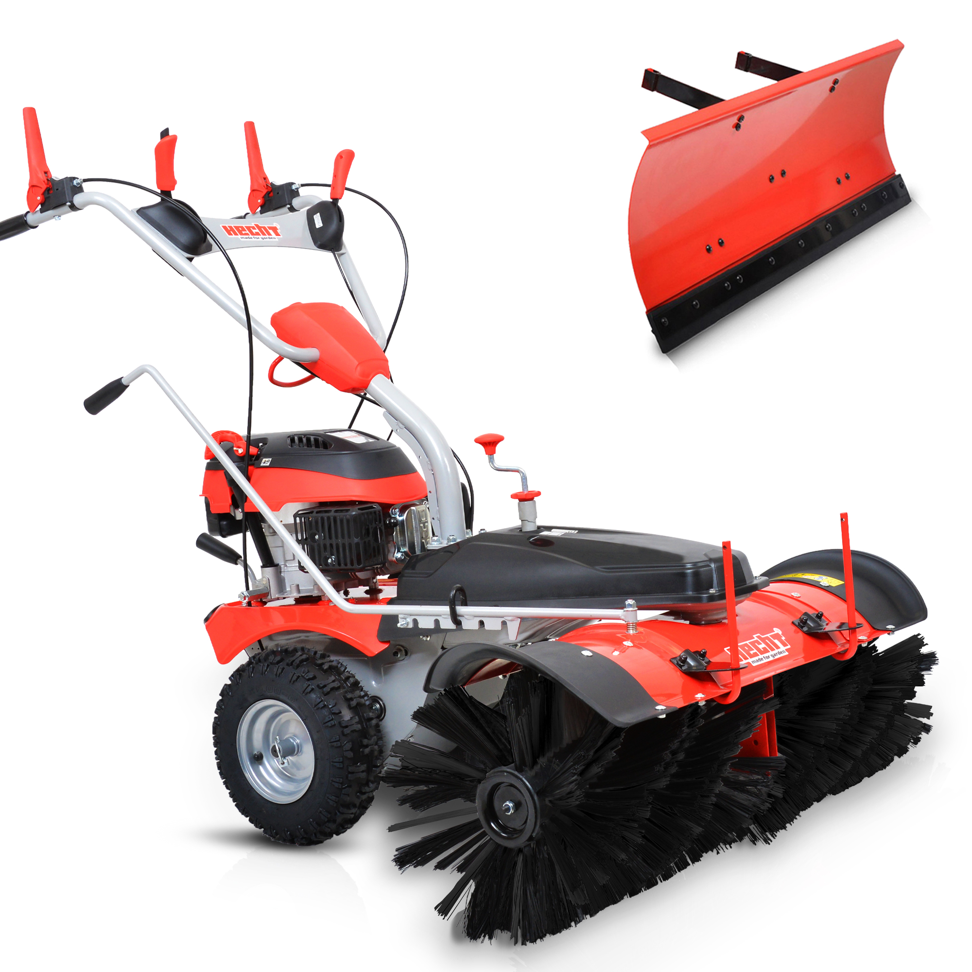 HECHT Benzin Kehrmaschine 8101 S inklusive Schneeschild 