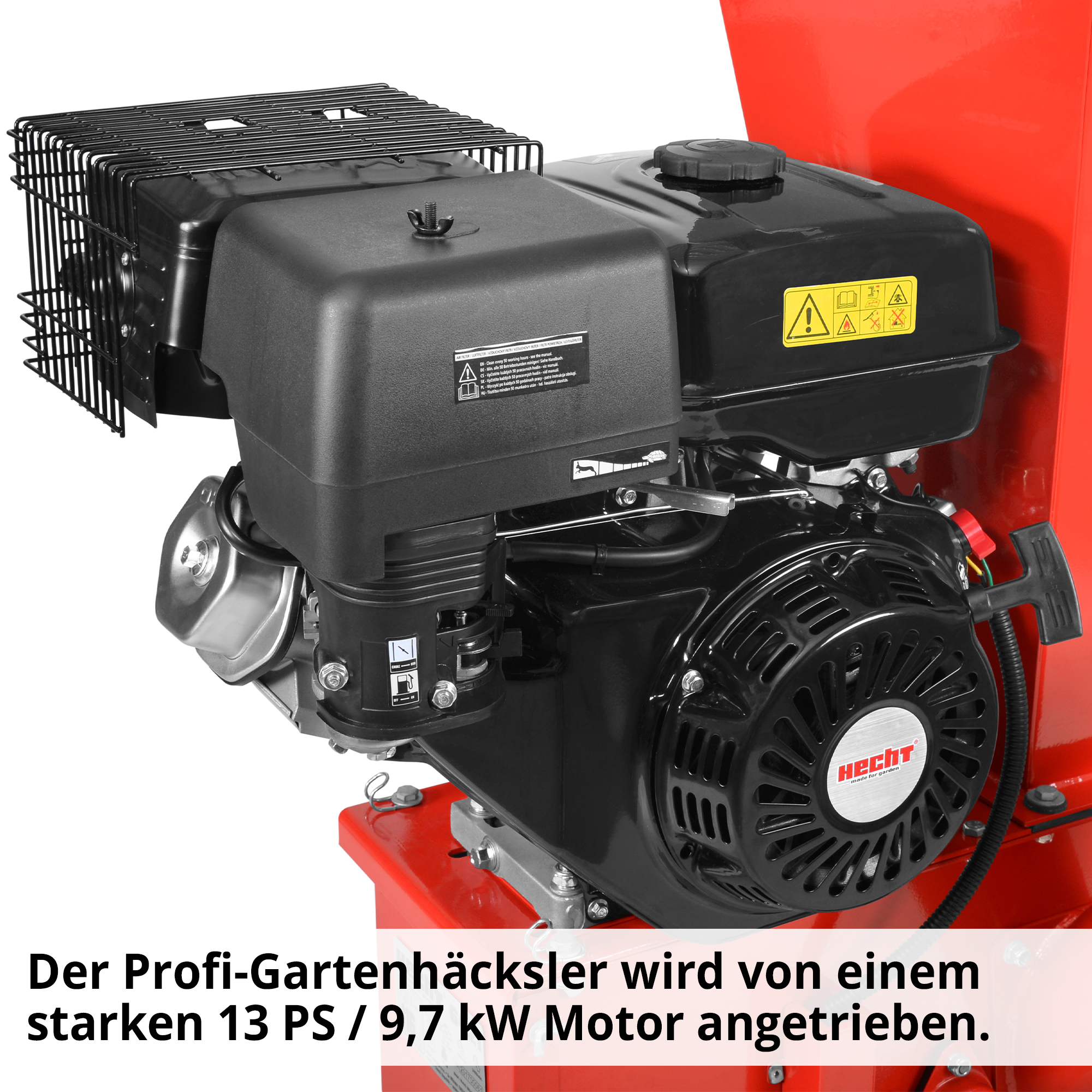 HECHT Benzin Gartenhäcksler 6421 Benzin Gartenhäcksler mit starkem Motor