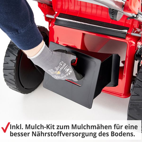 HECHT Benzin Rasenmäher 5484 SX Benzin Rasenmäher inklusive Mulch-Kit