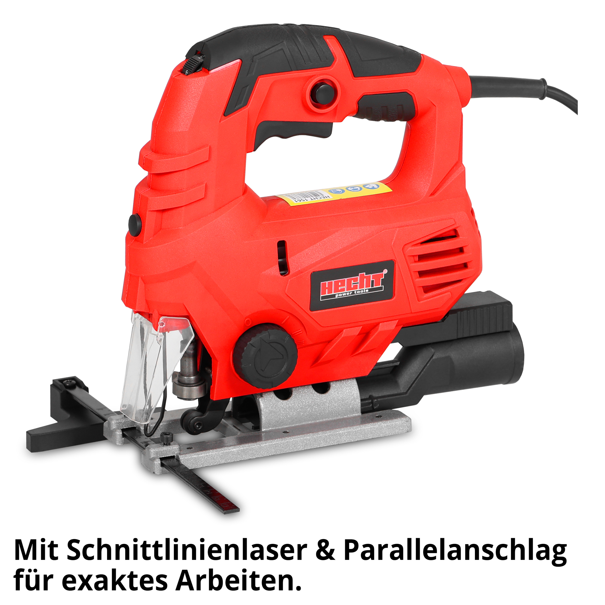 Hecht 1561 Stichsäge mit Schnittlinienlaser und Parallelanschlag für exaktes Arbeiten