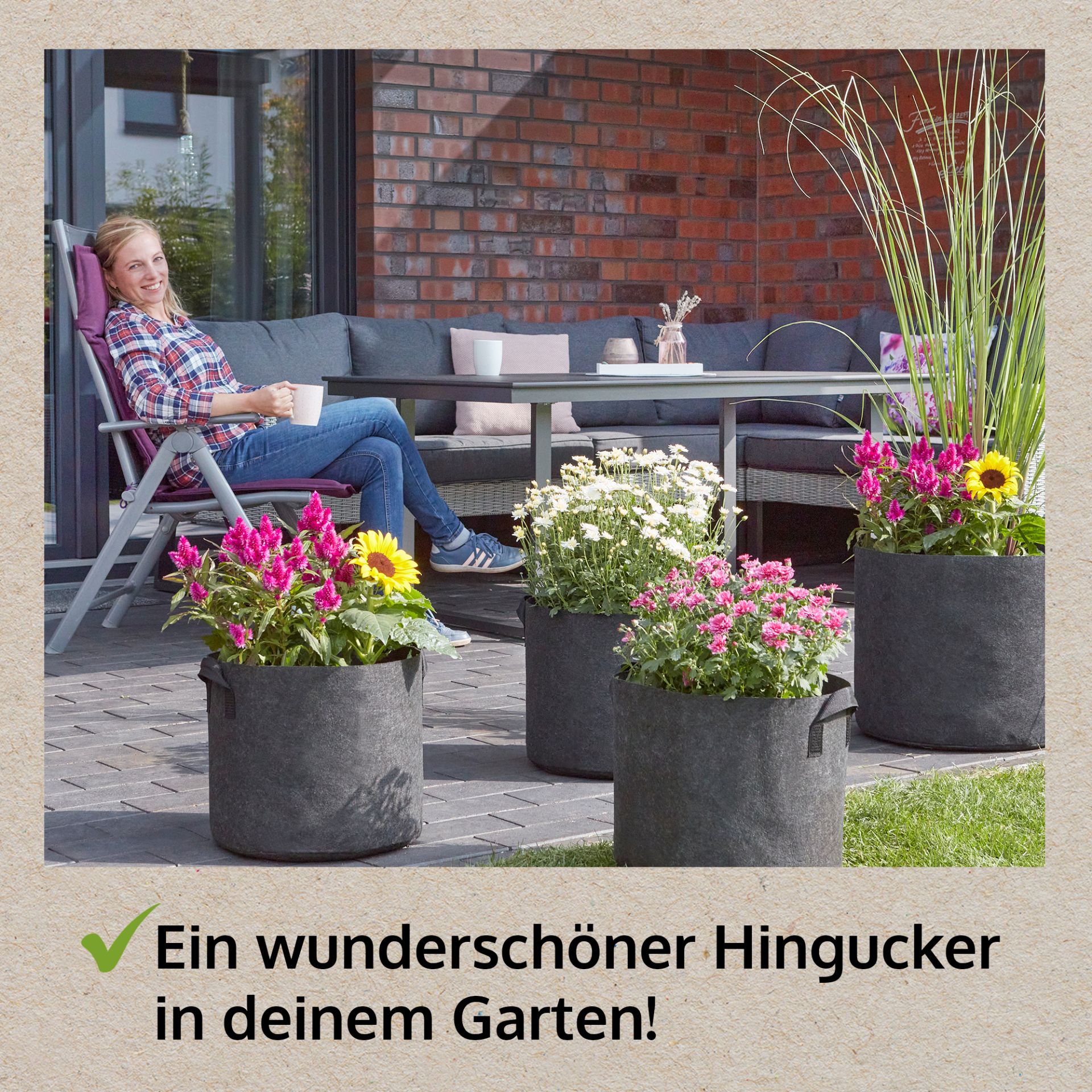 Pflanzsäcke; schön für den Garten  Pflanzsäcke; schön für den Garten