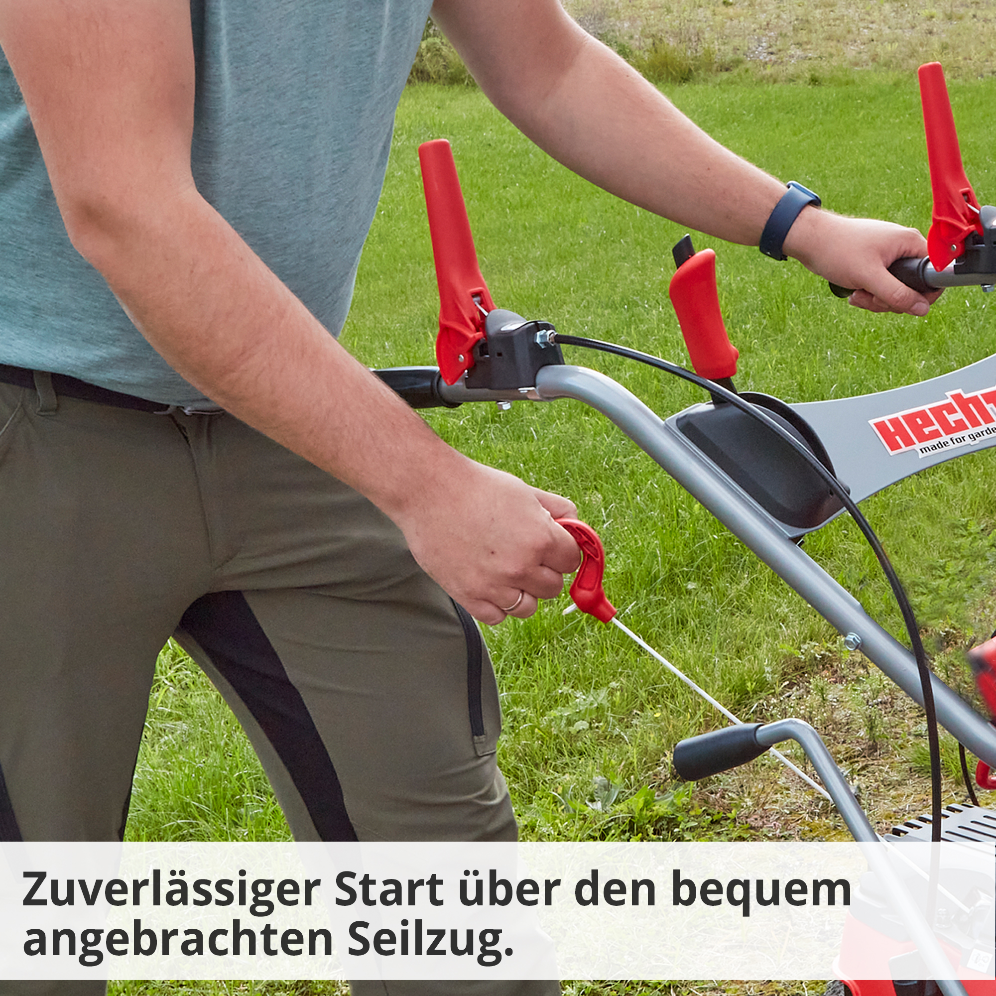 HECHT Benzin Kehrmaschine 8101 BS Kehrmaschine leichtgängiger Start per Seilzug