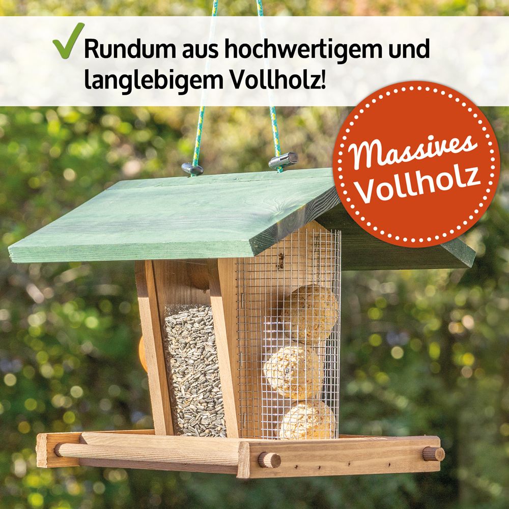 Vogelhaus Bird Kitchen; massives Vollholz