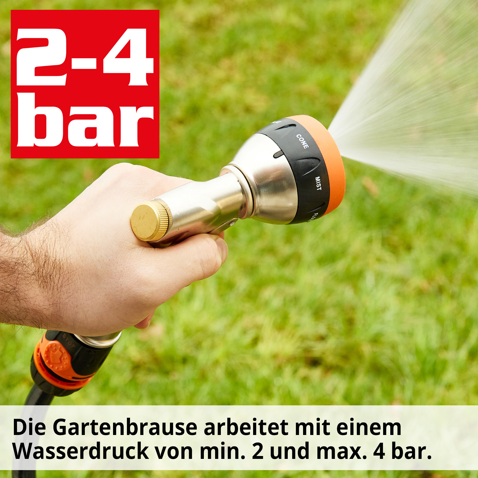 HECHT Handbrause »02096« Handbrause mit hohem Wasserdruck