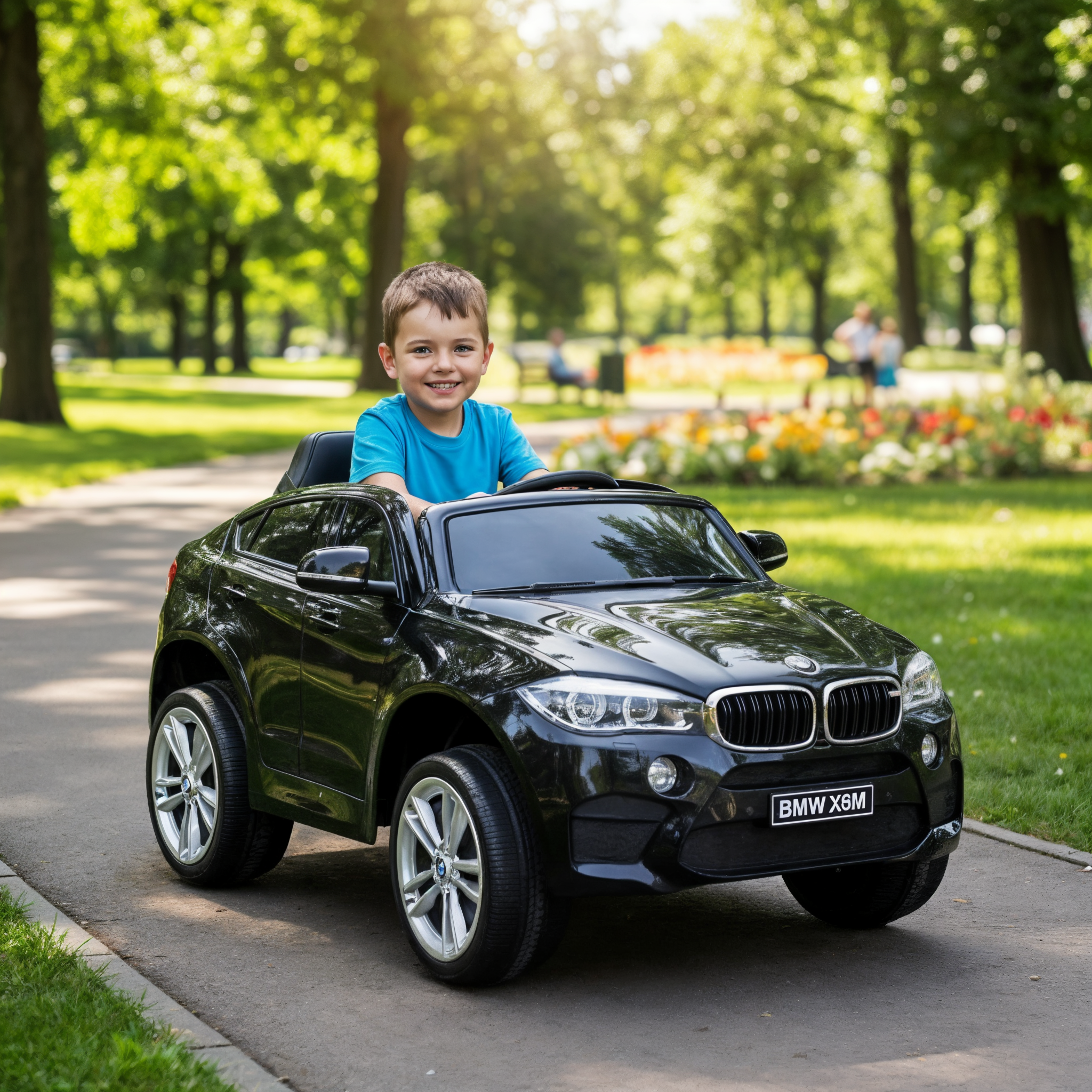 Elektro Kinderfahrzeug BMW X6 Black mit LED Scheinwerfern und Rücklichtern