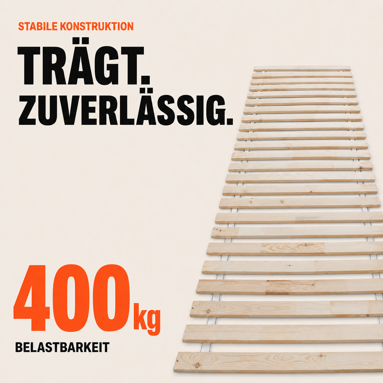 Massiver Rollrost 120x200 aus Holz mit 400 kg Belastbarkeit (Dieses Bild wurde mit Hilfe von KI generiert.)